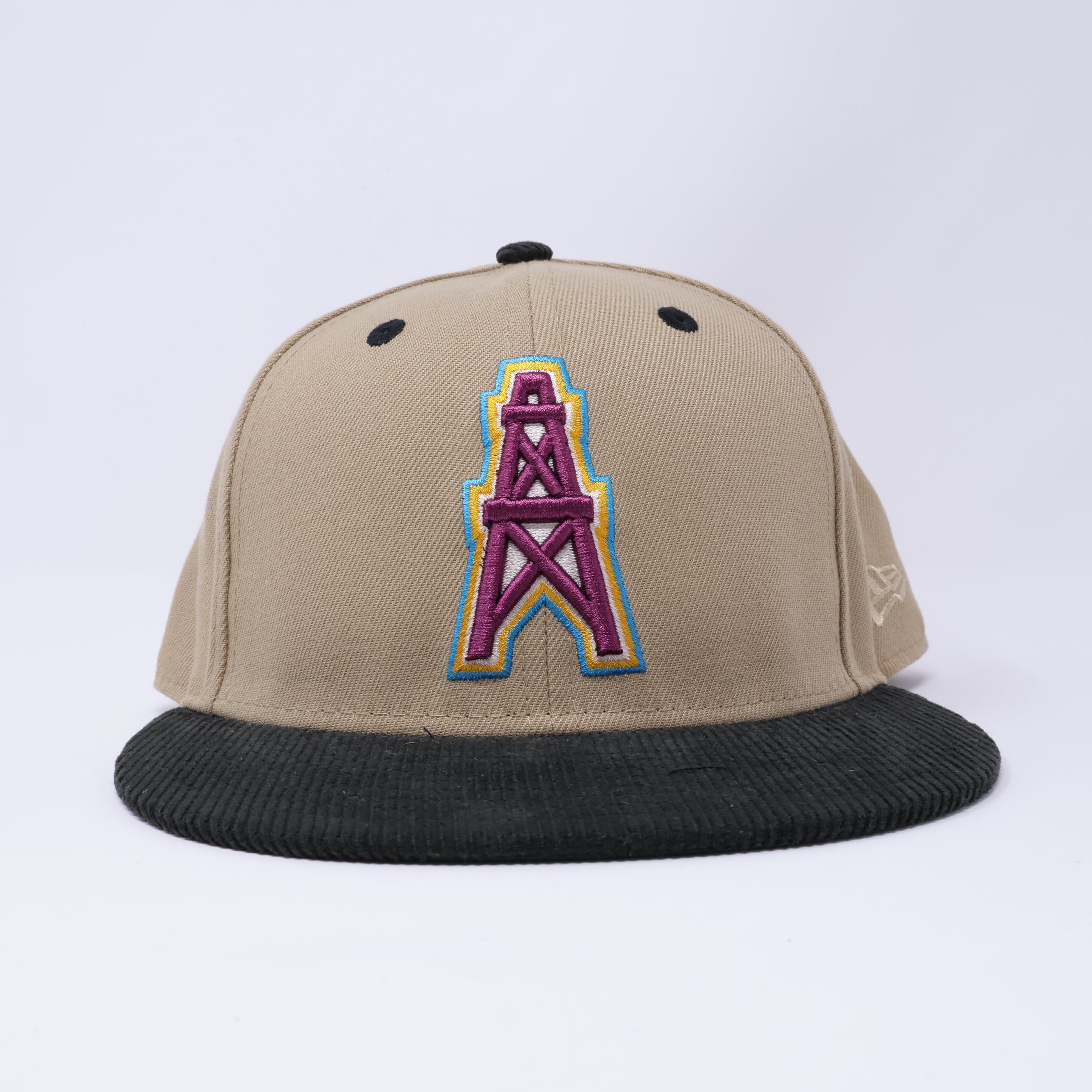 NWT Khaki Houston Oilers NFL 59fifty New Era Fitted Hat Cap