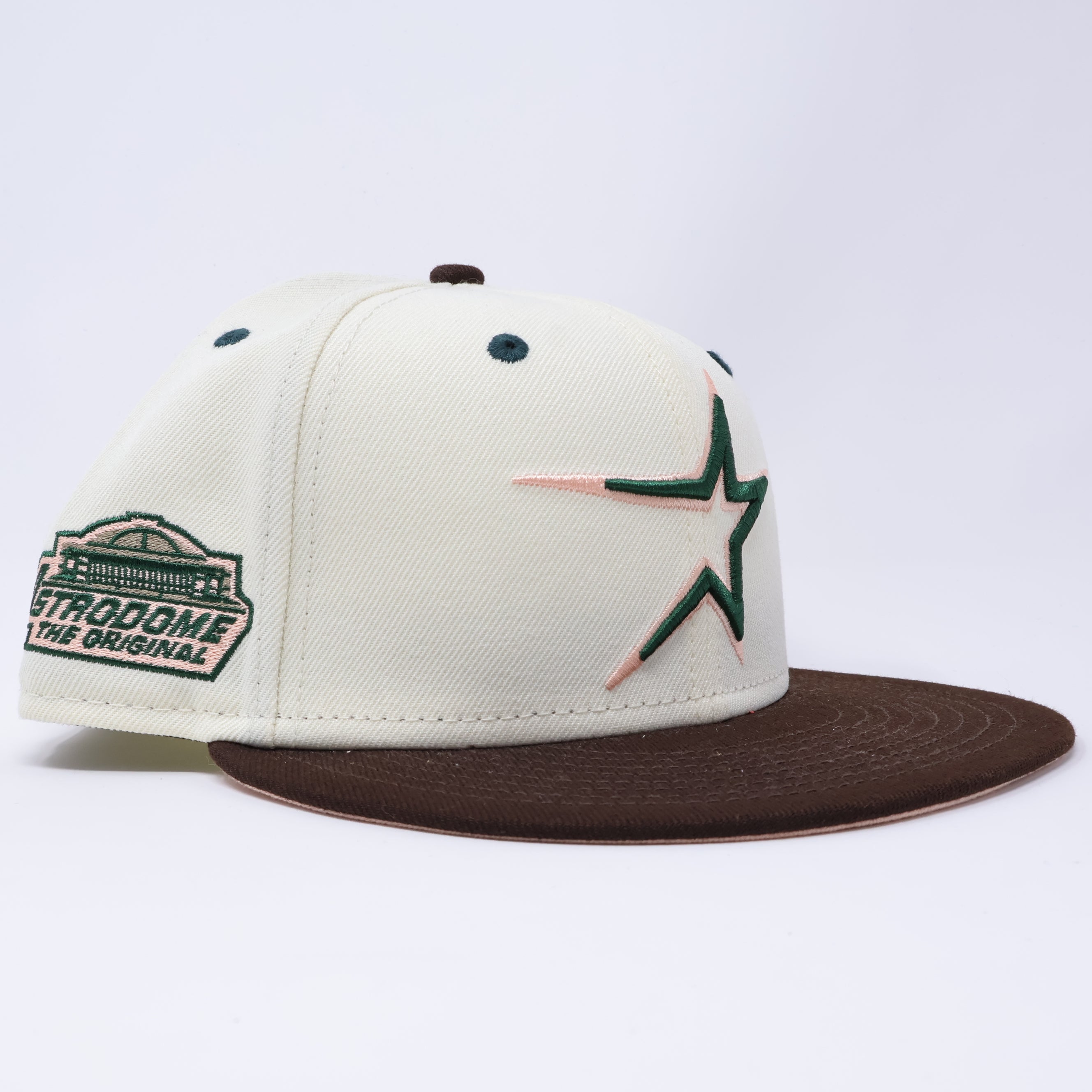 USED 1/4 Chrome Houston Astros Astrodome 59fifty New Era Fitted Hat Cap