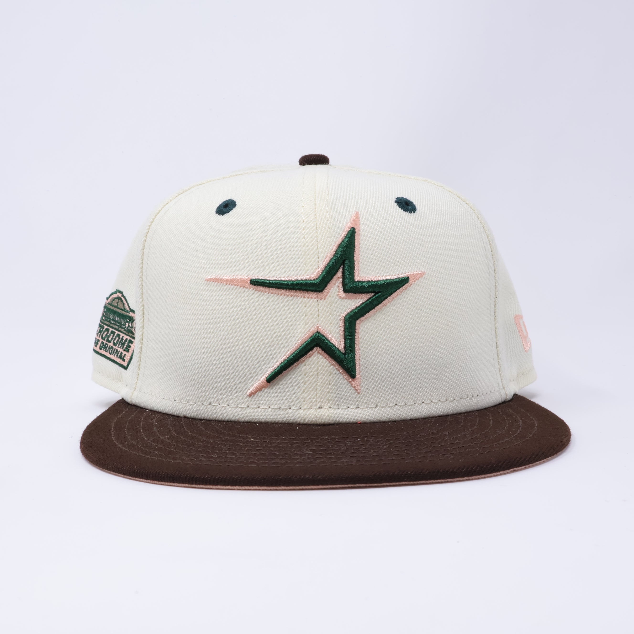 USED 1/4 Chrome Houston Astros Astrodome 59fifty New Era Fitted Hat Cap