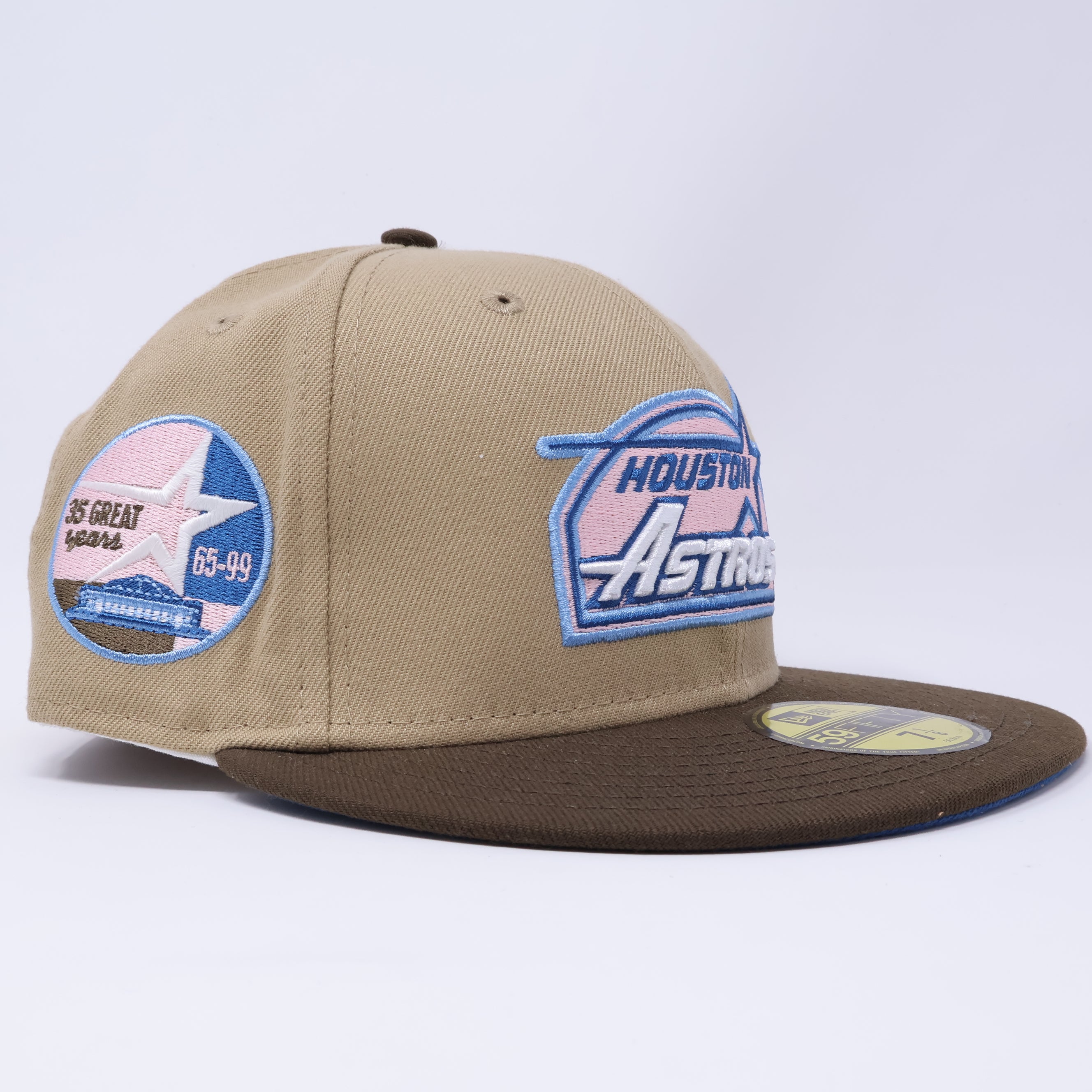 NWT 1/8 Khaki Houston Astros 35 Great Years 59fifty New Era Fitted Hat Cap