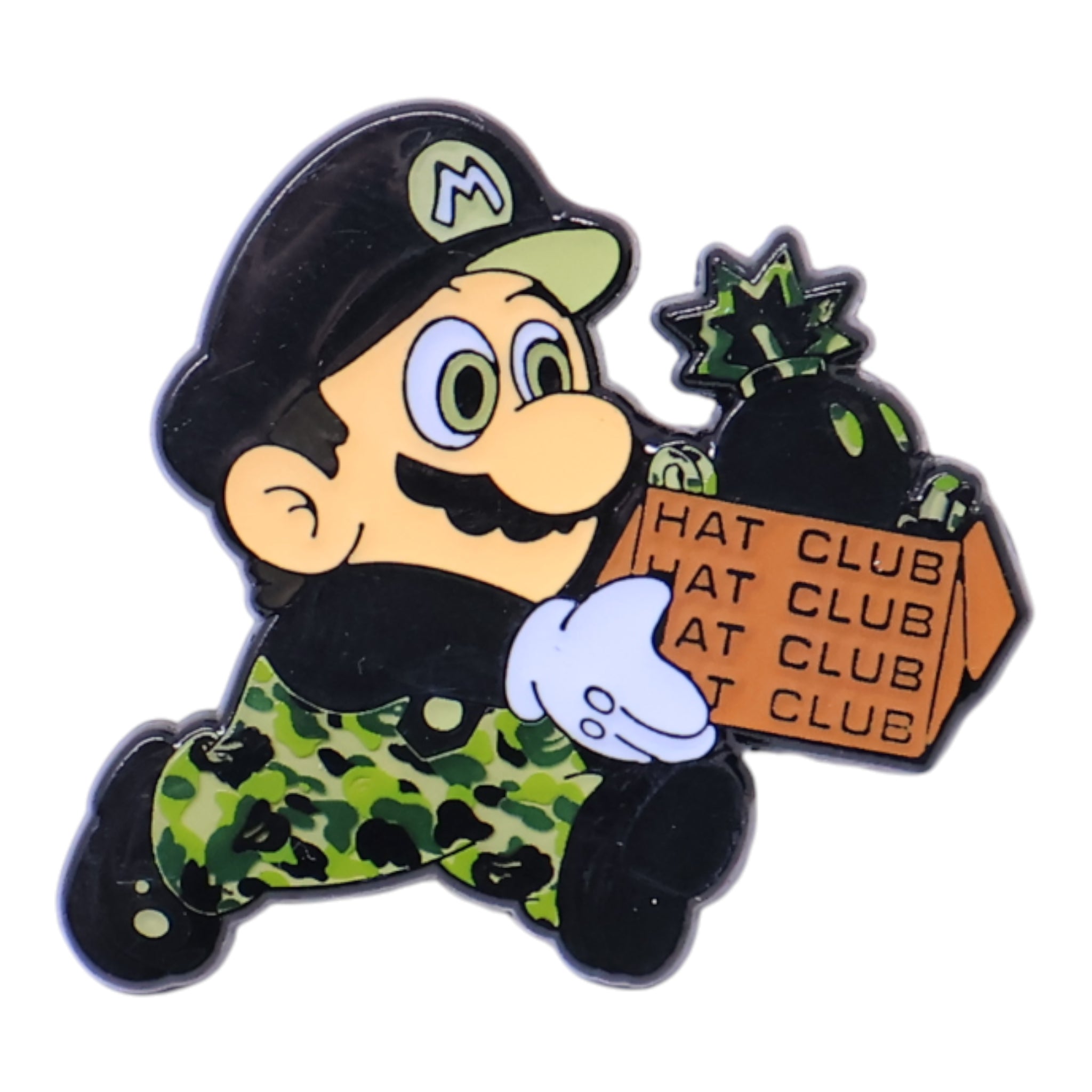 Hat Club Mario Package Panic Graphic Pin