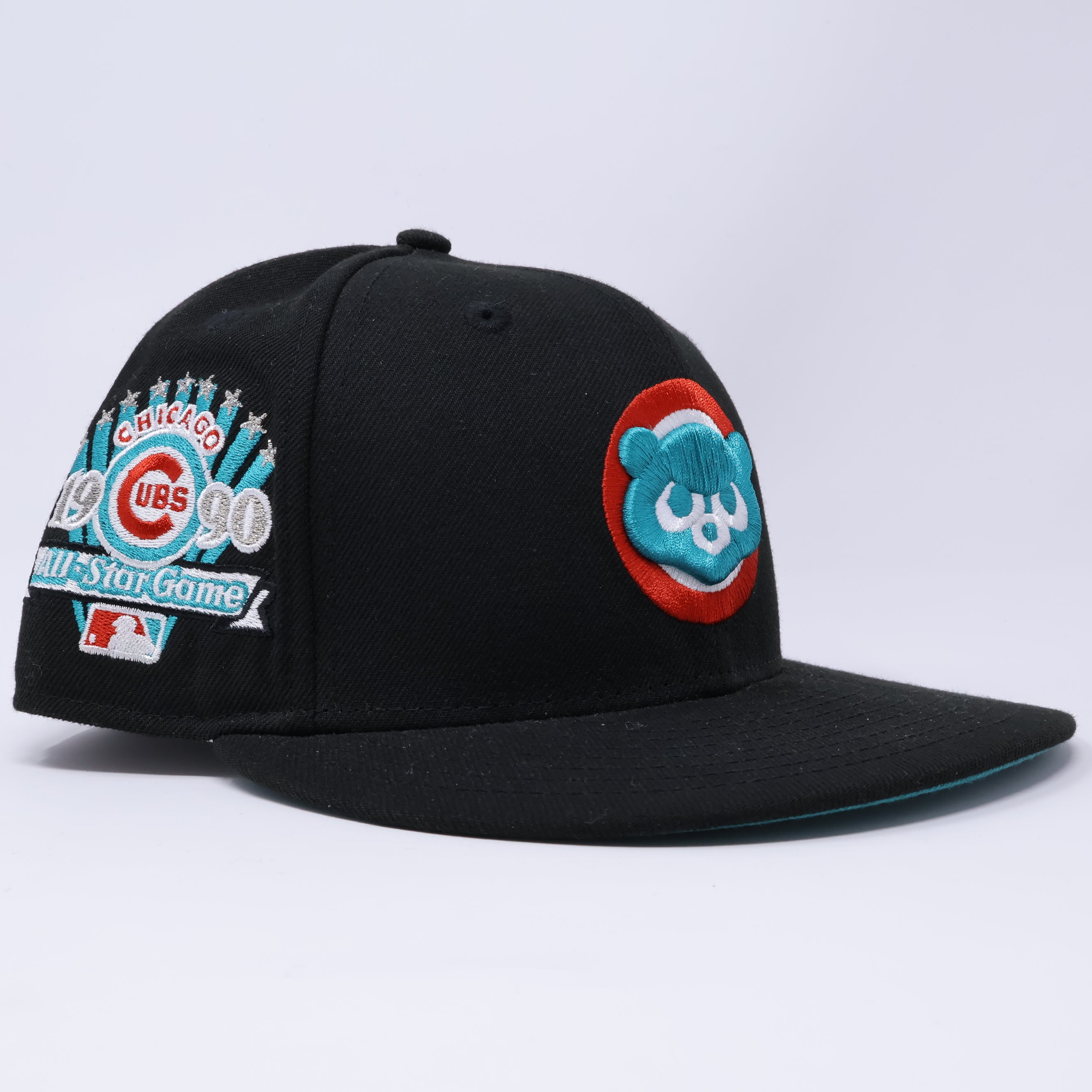 USED 7 Black Chicago Cubs 1990 All Star Game 59fifty New Era Fitted Hat Cap
