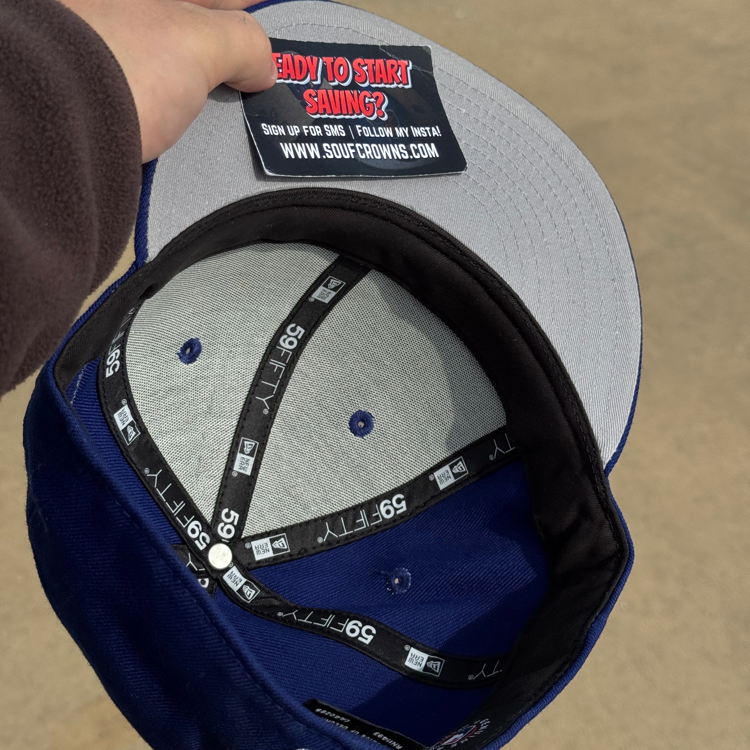 USED 1/2 Blue Los Angeles Dodgers 2020 World Series 59fifty New Era Fitted Hat Cap