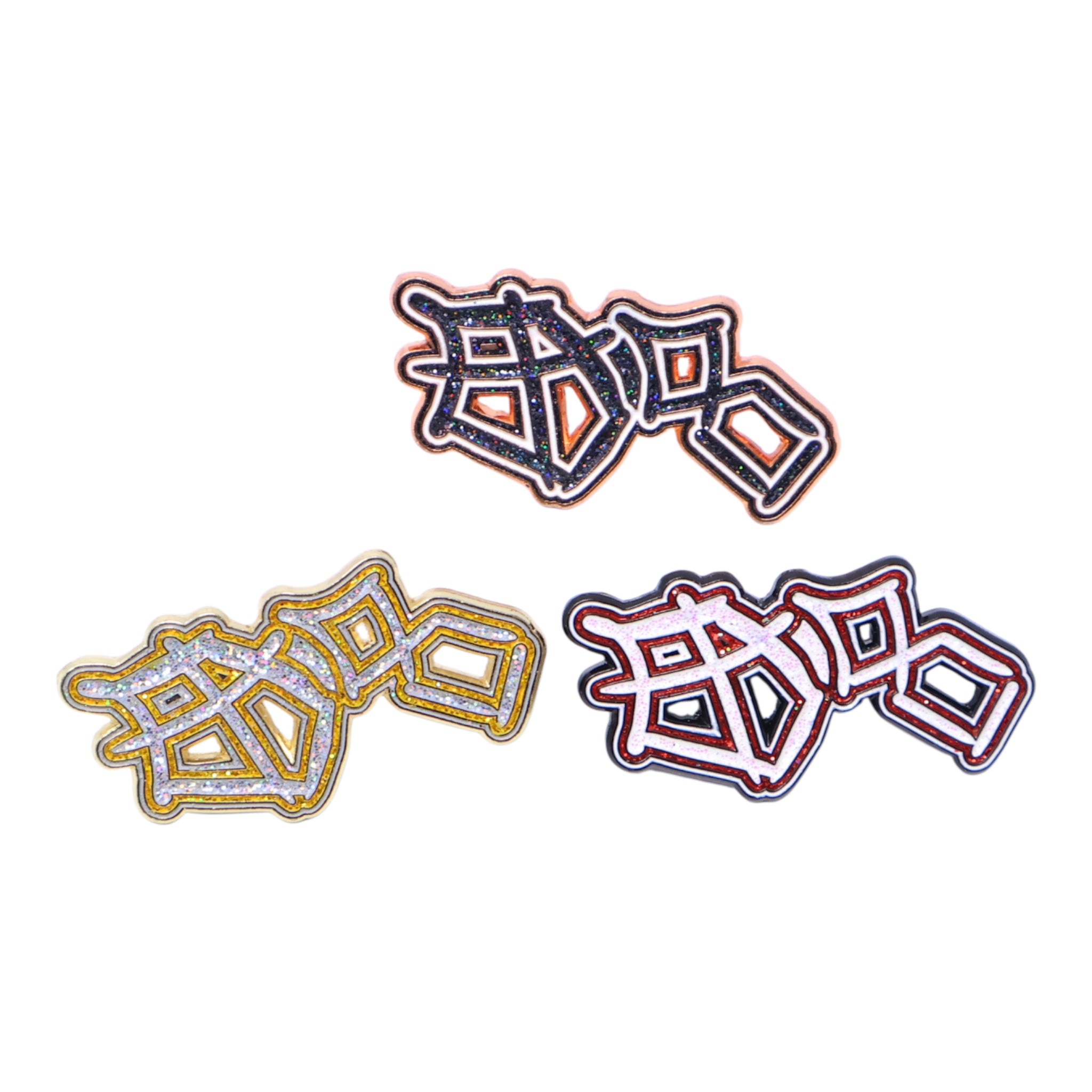 Abstract Graffiti Script Pin