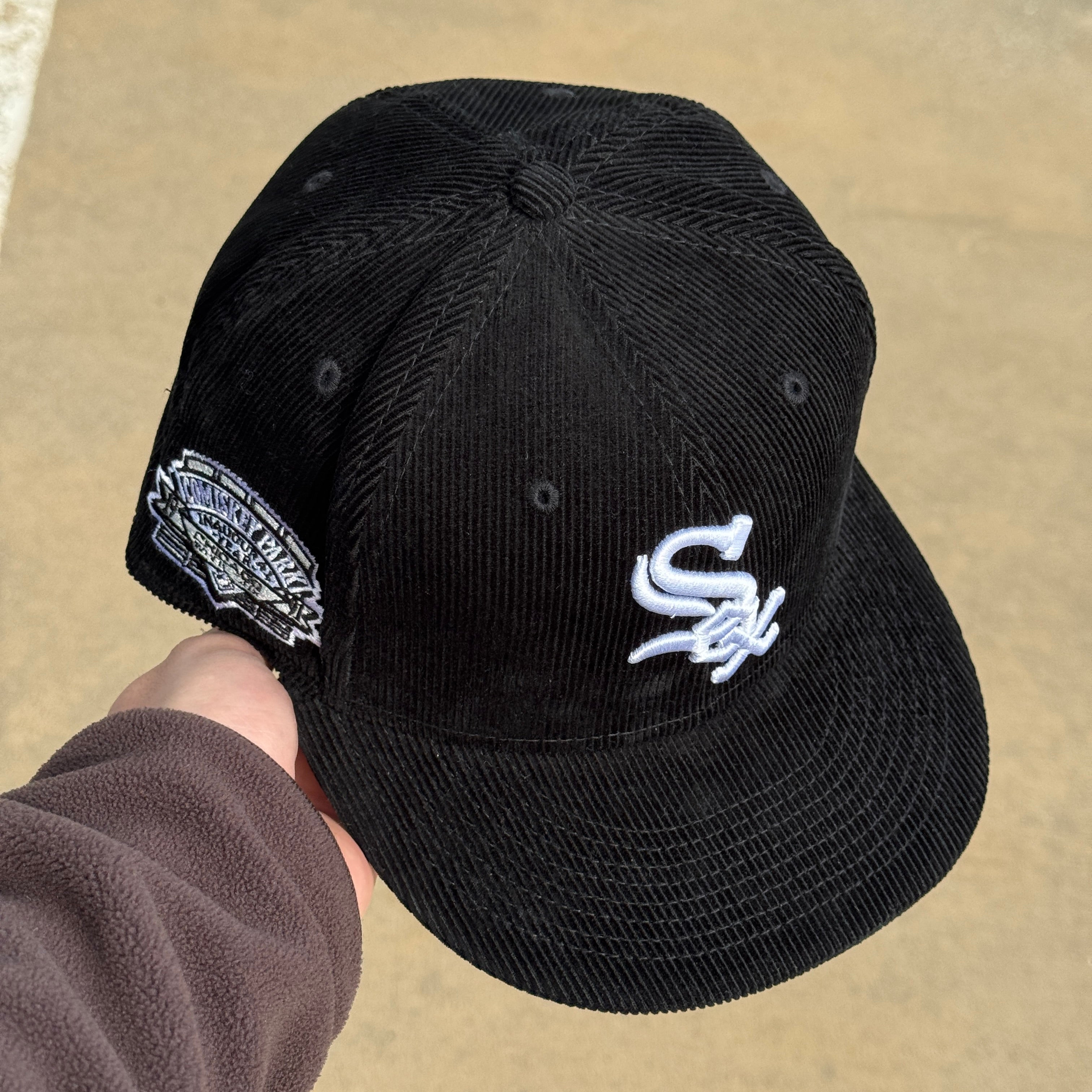 USED 5/8 Black Chicago White Sox Comiskey Park 59fifty New Era Fitted Hat Cap