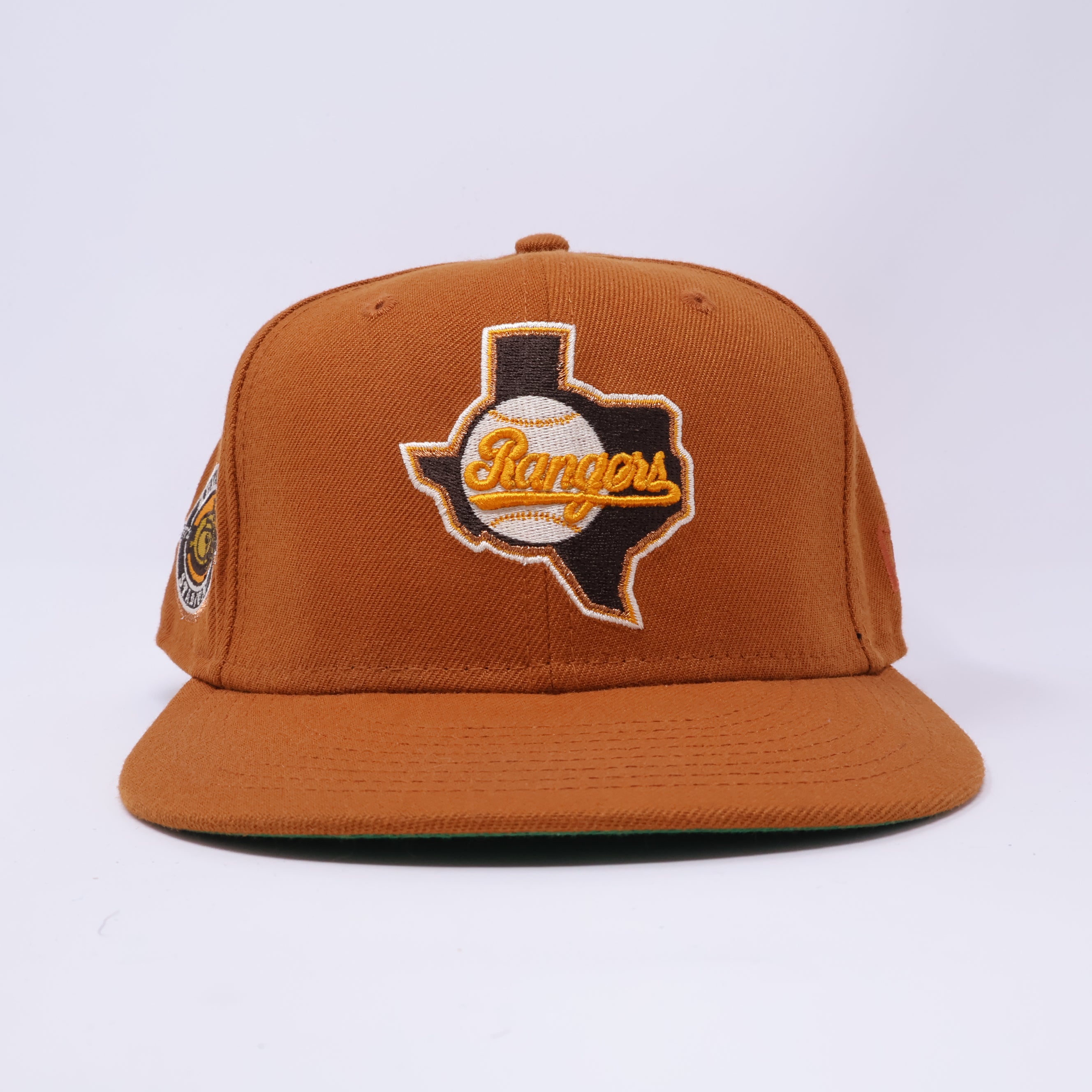 USED 5/8 Orange Dallas Texas Rangers Arlington Stadium 59fifty New Era Fitted Hat Cap