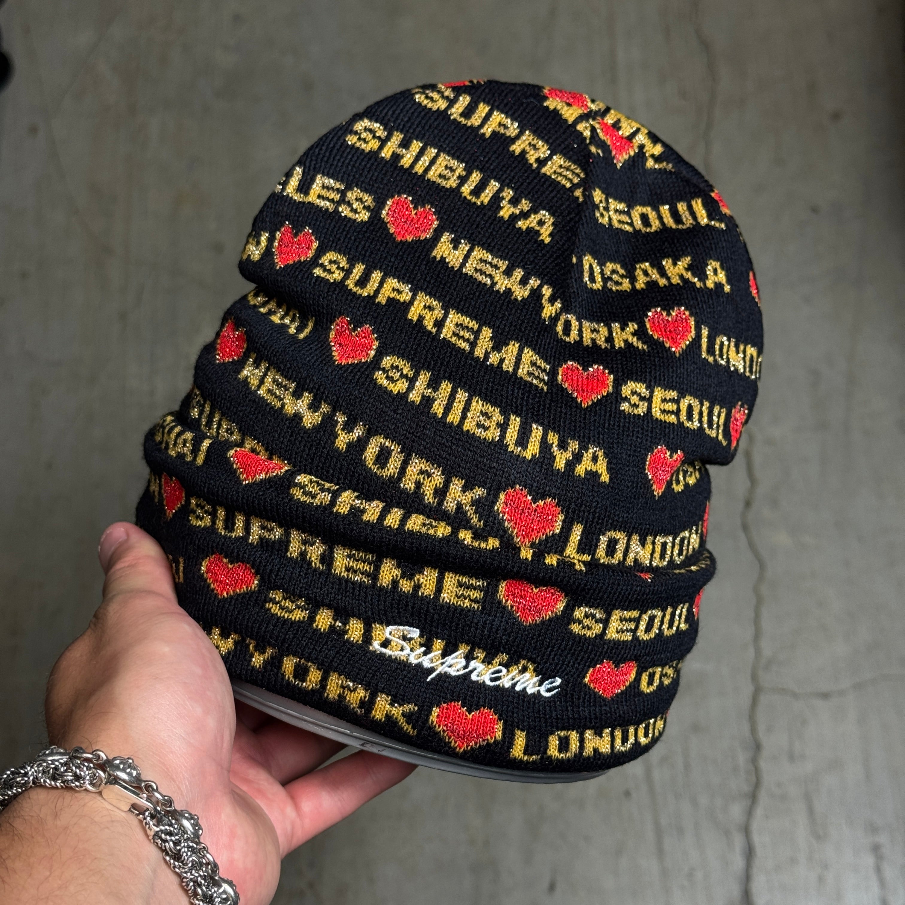 Supreme Hearts Beanie (FW24) - $40