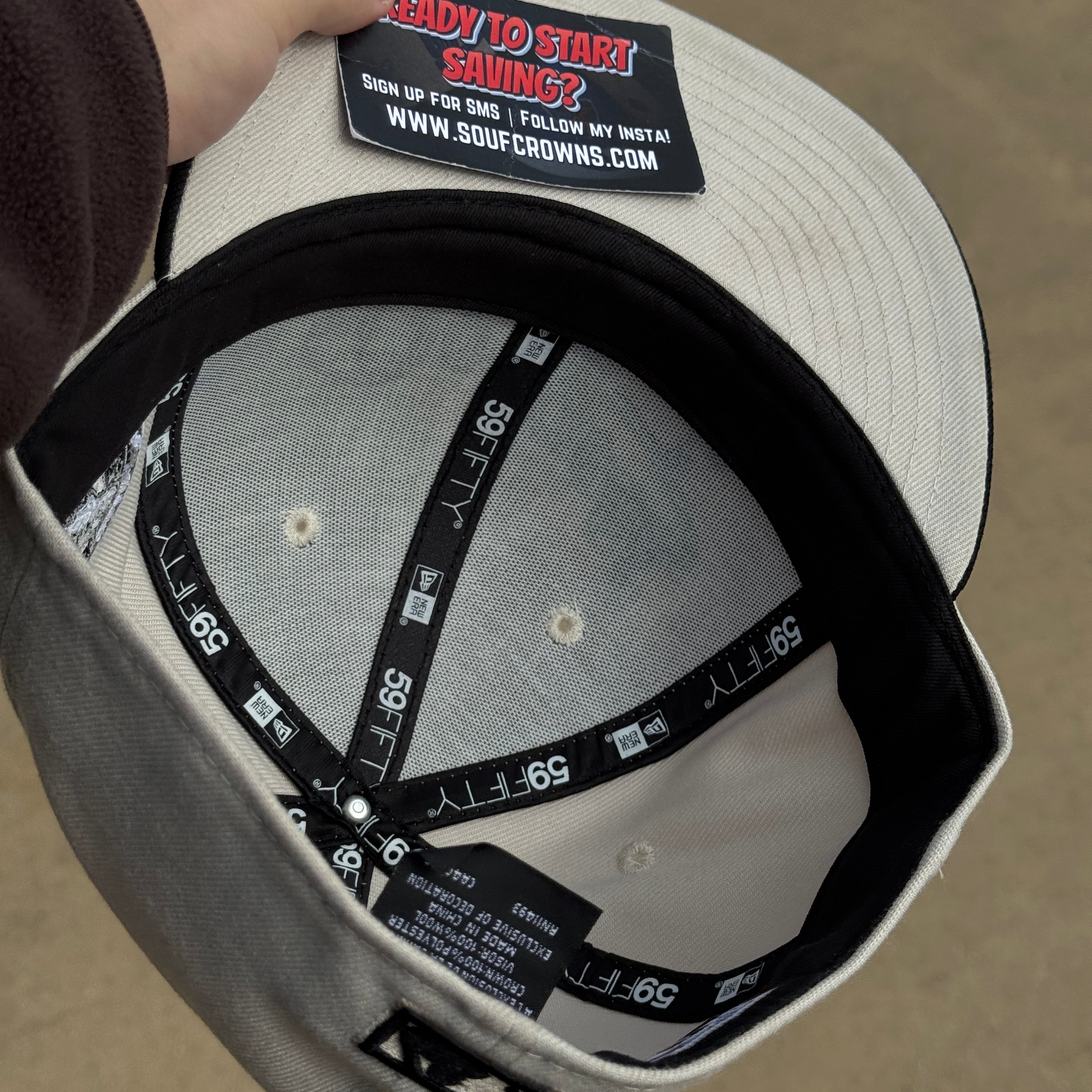 USED 1/2 Stone Los Angeles Dodgers 50th Anniversary 59fifty New Era Fitted Hat Cap