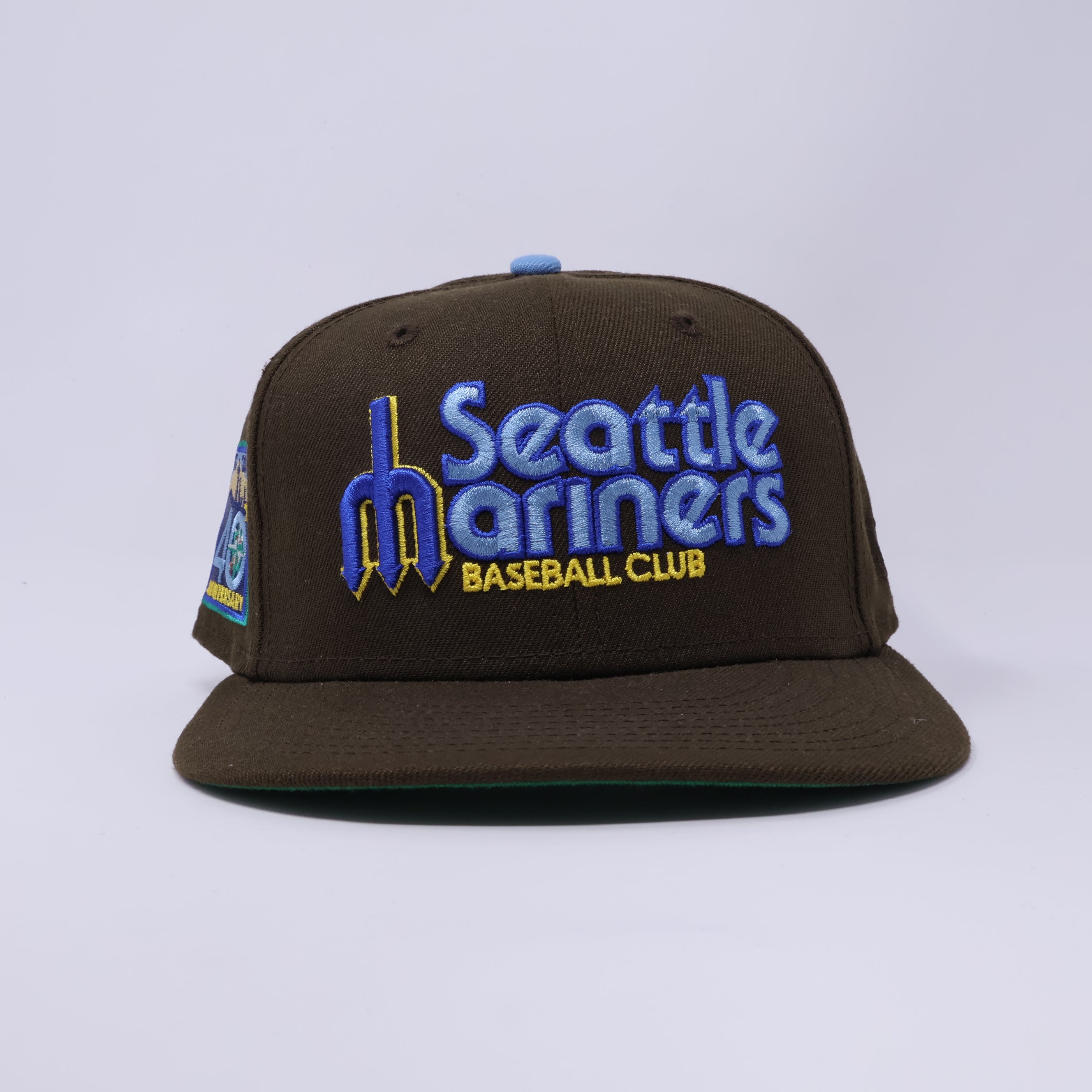 USED 1/8 Brown Seattle Mariners 40th Anniversary 59fifty New Era Fitted Hat Cap