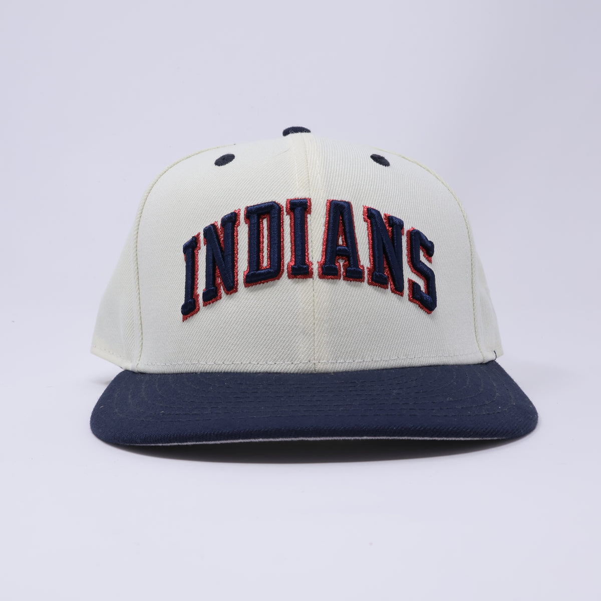USED 1/8 Chrome Cleveland Indians Simple Clean Dope 59fifty New Era Fitted Hat Cap