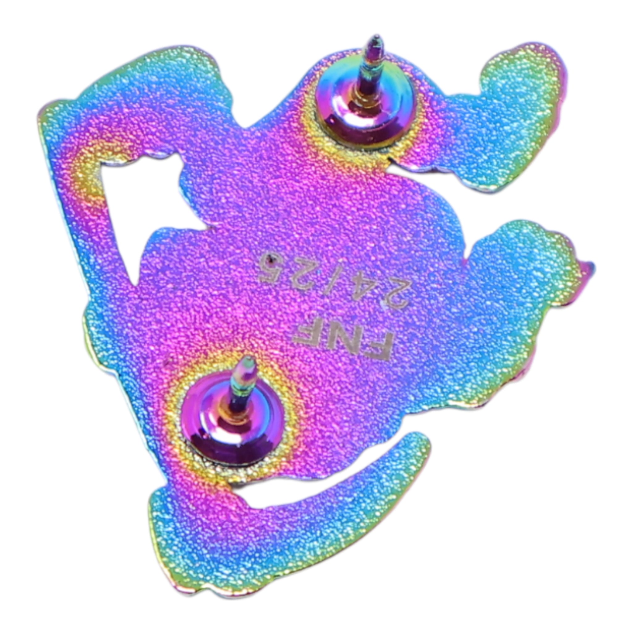 Irisdescent Skeleton Graphic Pin