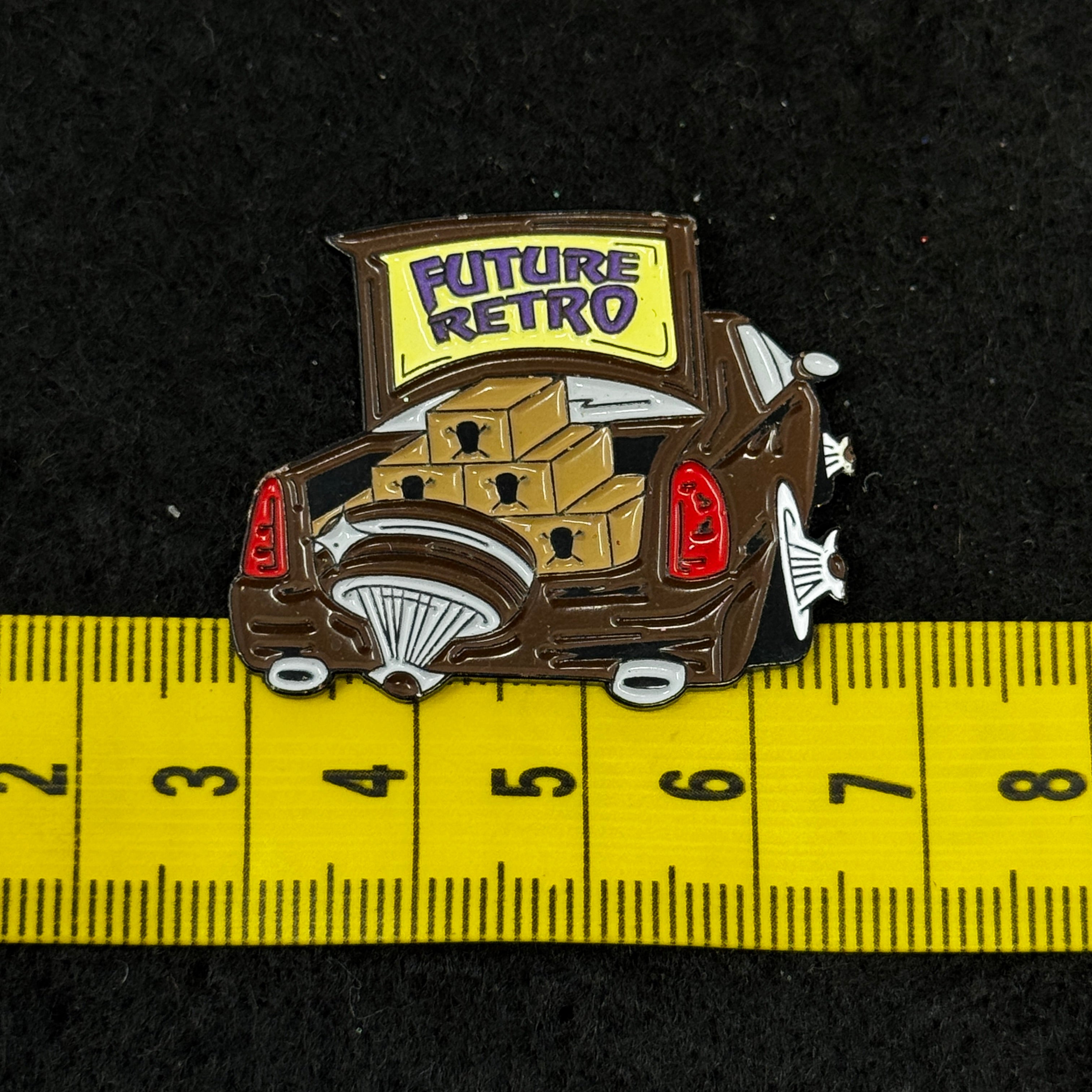 TXFitteds Texas State Purple Glitter Slab Car Graphic Pin