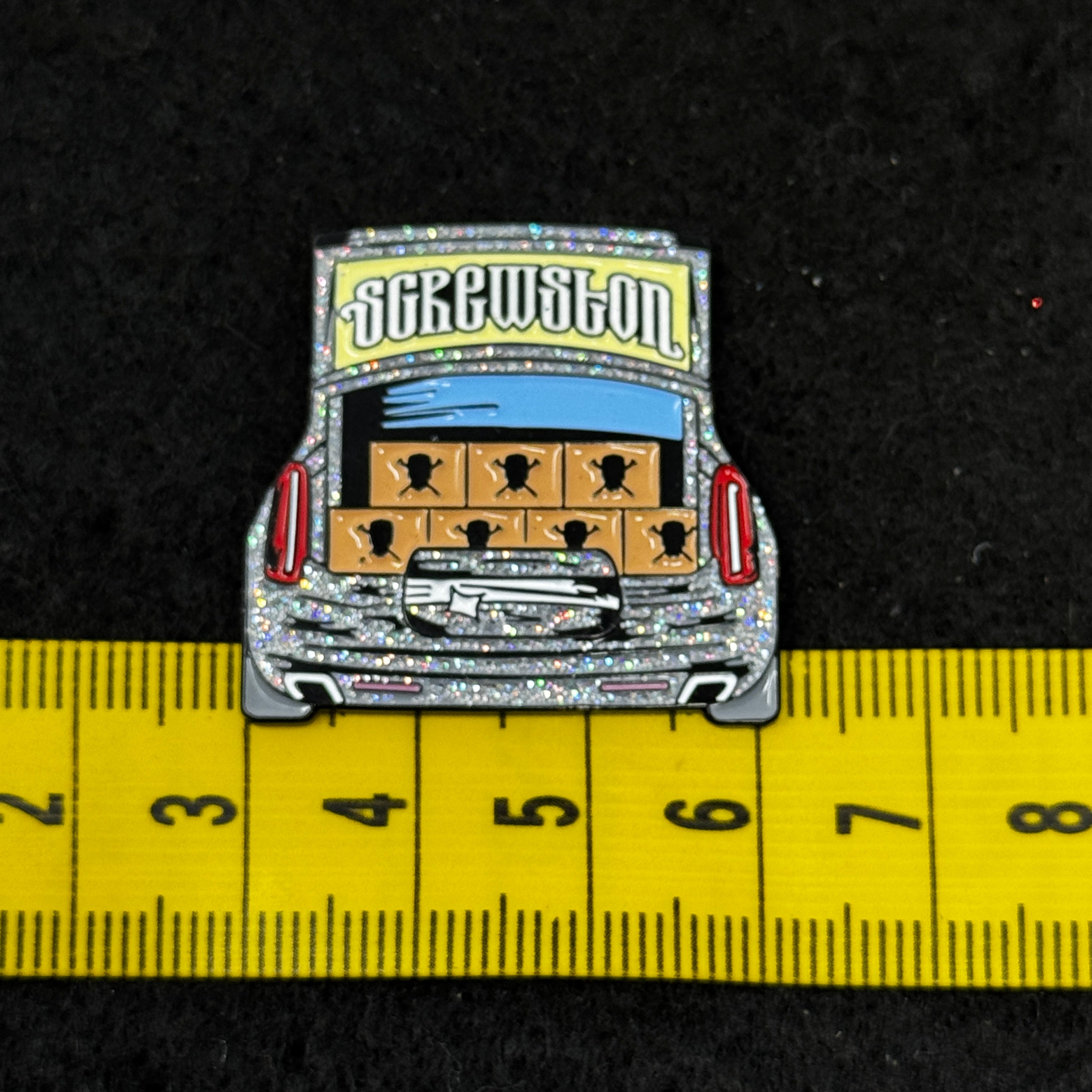 TXFitteds Slumped Red Slab Car Graphic Pin