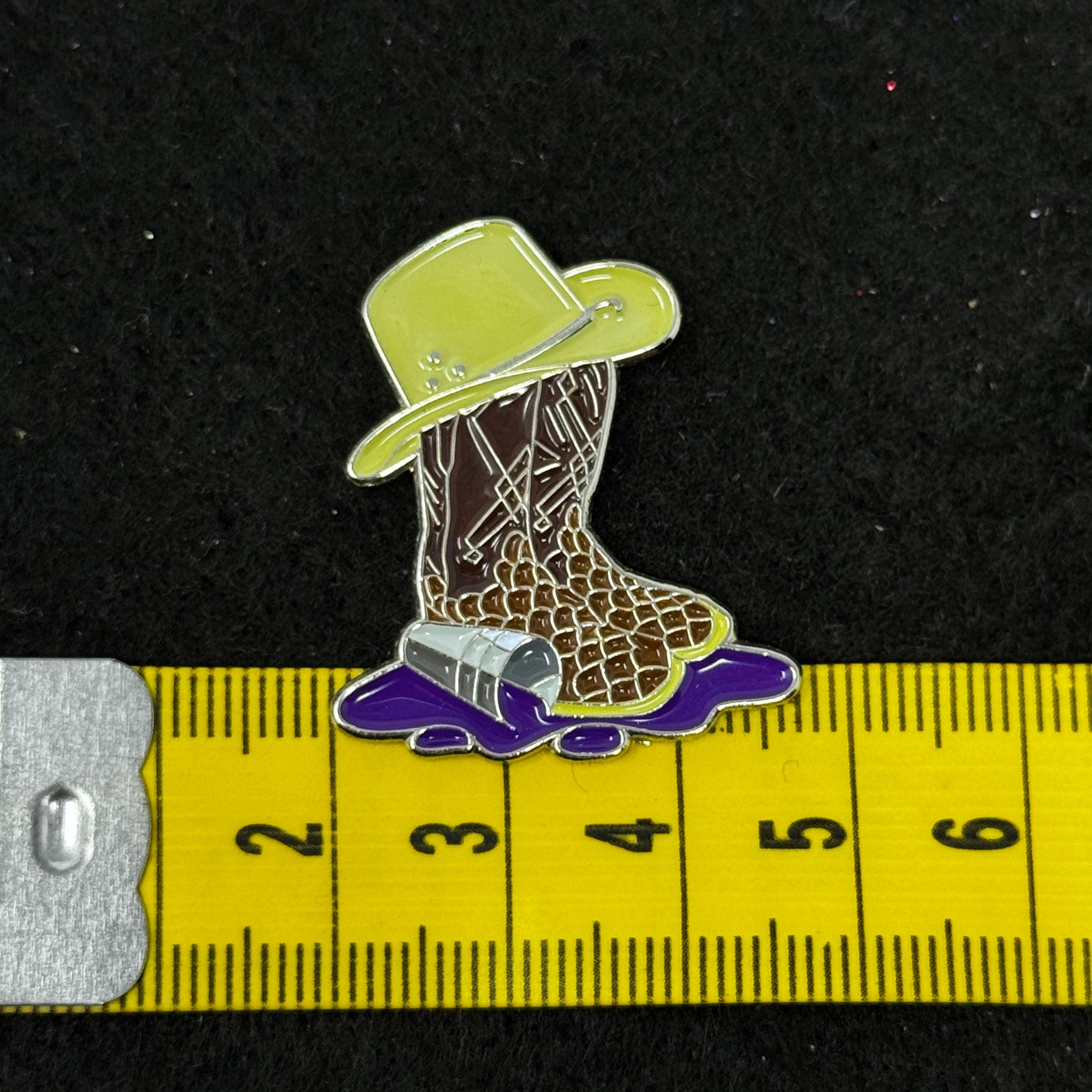 Waffle Boots Lean Cowboy Hat Graphic Pin