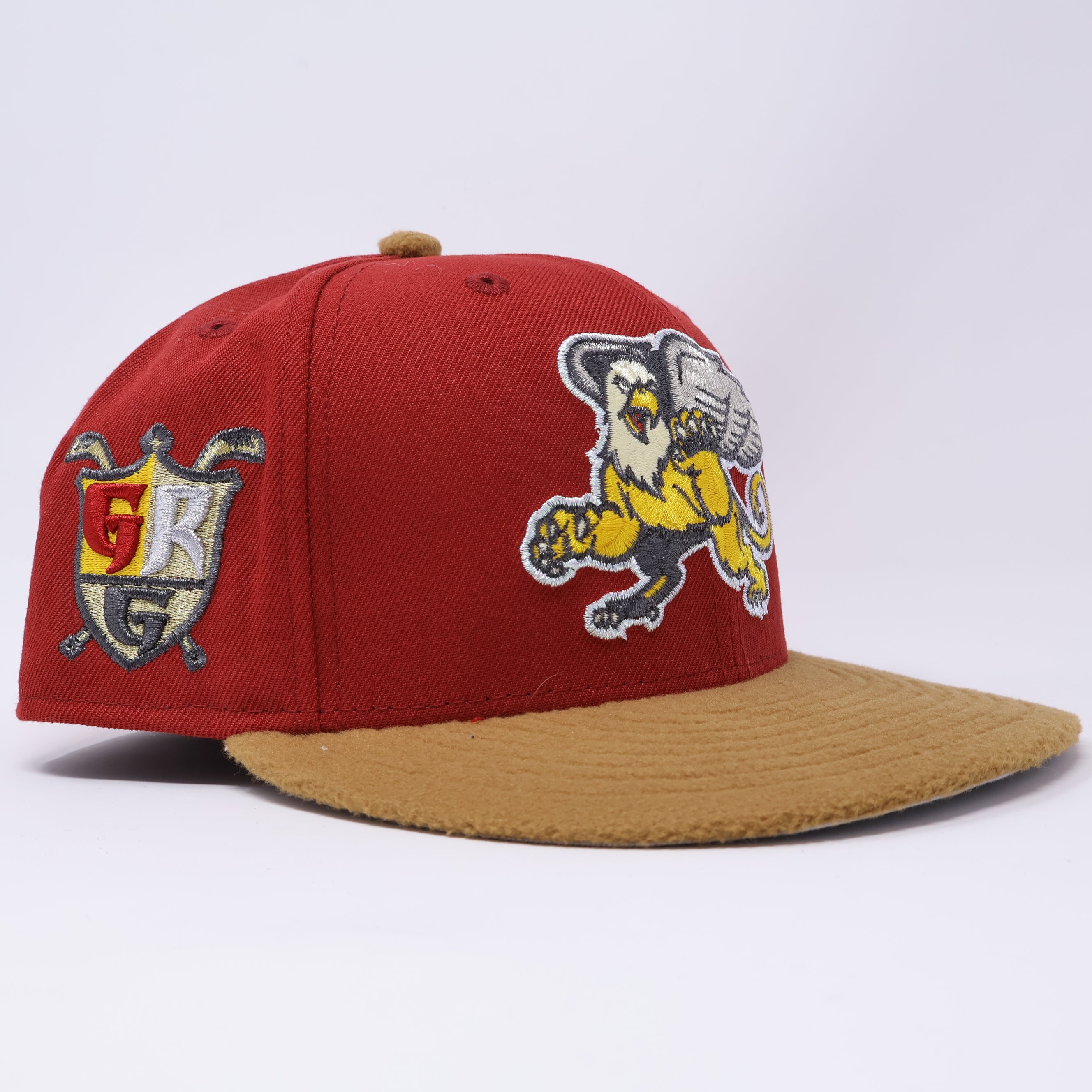 USED 1/8 Maroon Grand Rapids Griffins House Gryffindor 59fifty New Era Fitted Hat Cap