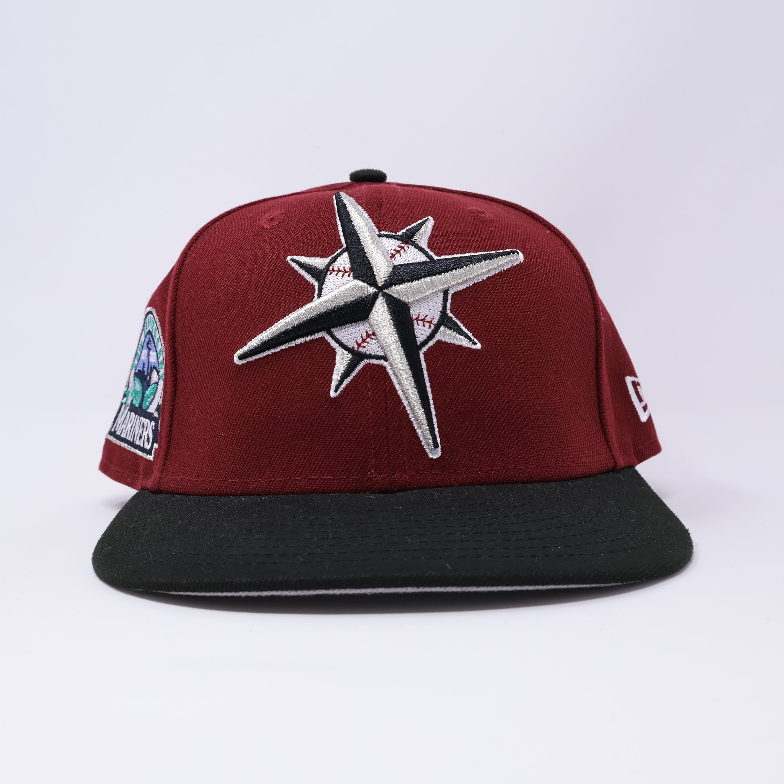 7 5/8 USED Red Seattle Mariners 30th Anniversary 59fifty New Era Fitted Cap