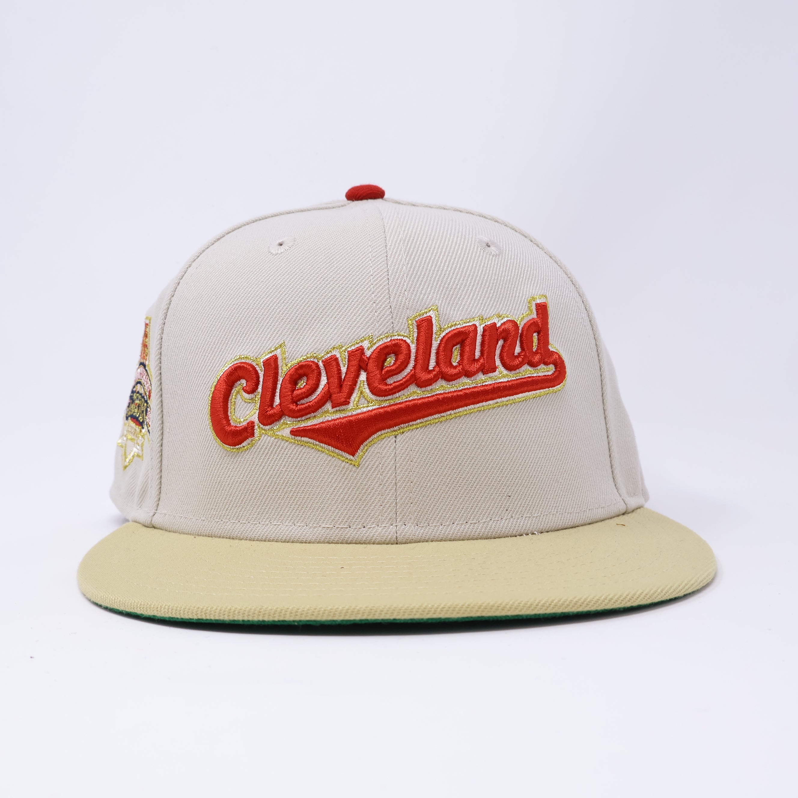 USED 1/8 Stone Cleveland Indians Jacobs Field 59fifty New Era Fitted Hat Cap