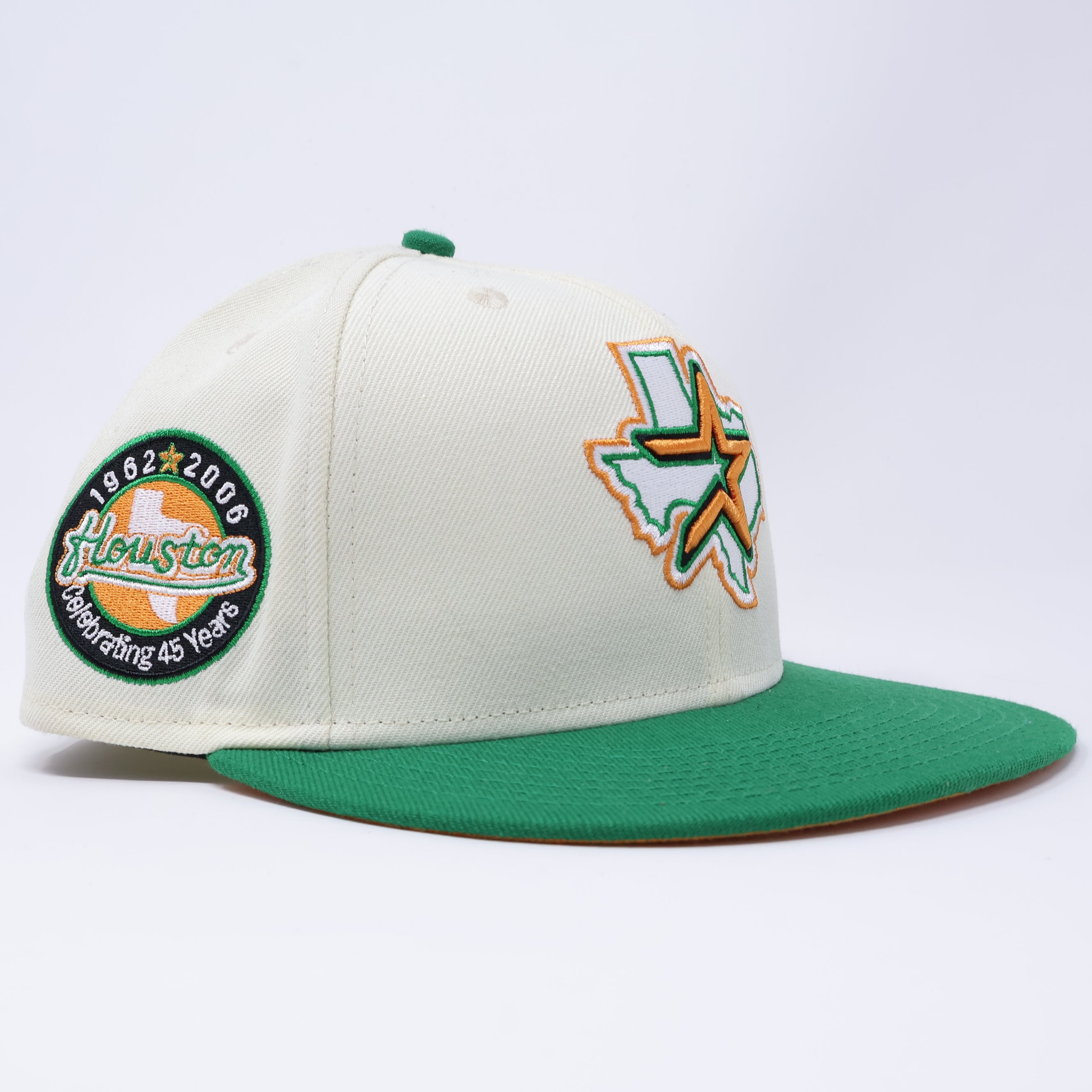 USED 1/8 Chrome Houston Astros Celebrating 45 Years 59FIFTY New Era Fitted Hat
