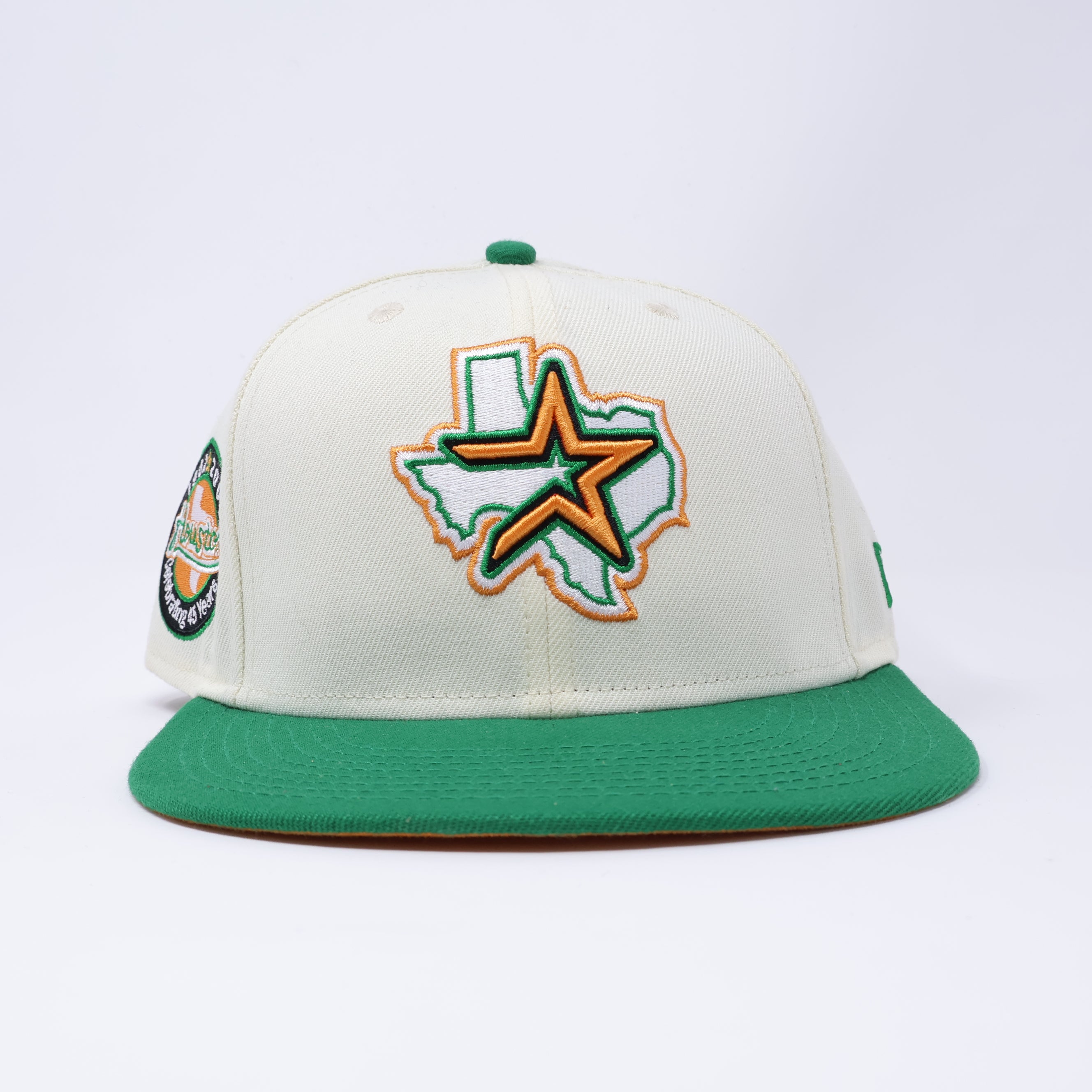 USED 1/8 Chrome Houston Astros Celebrating 45 Years 59FIFTY New Era Fitted Hat
