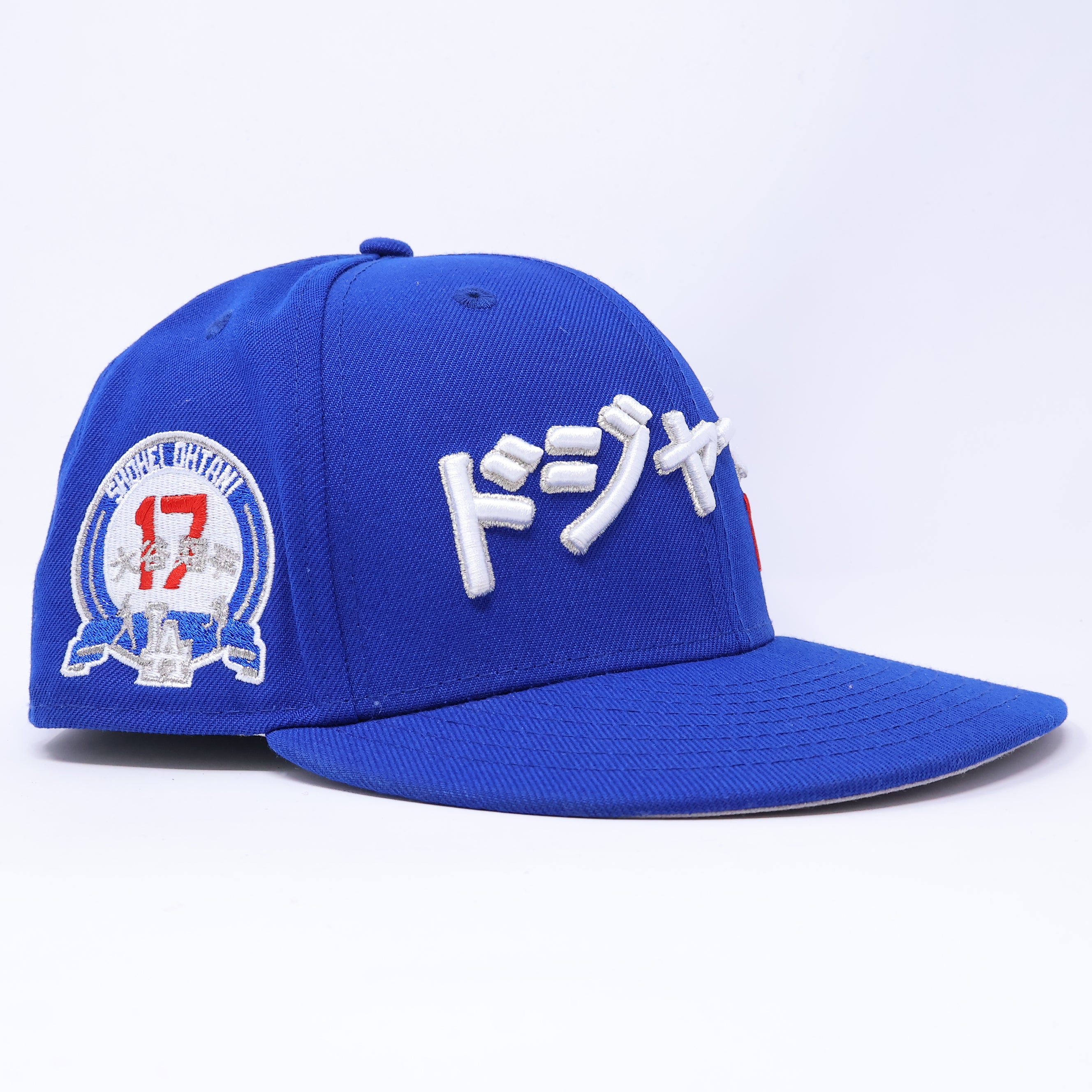 USED 3/8 Blue Los Angeles Dodgers Shohei Ohtani 59fifty New Era Fitted Hat Cap