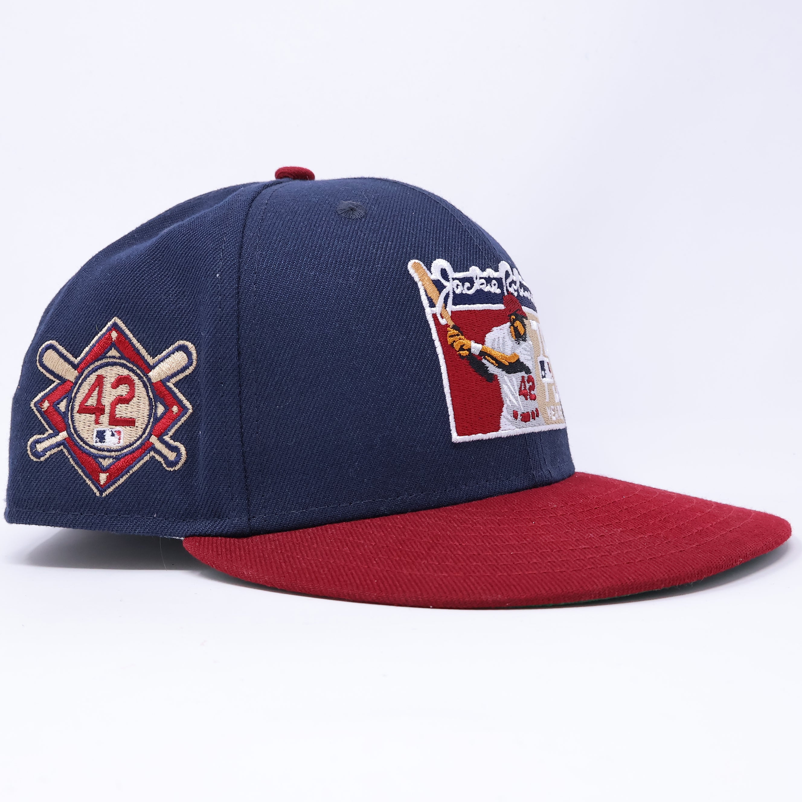 USED 3/8 Navy Brooklyn Dodgers Jackie Robinson 59fifty New Era Fitted Hat Cap