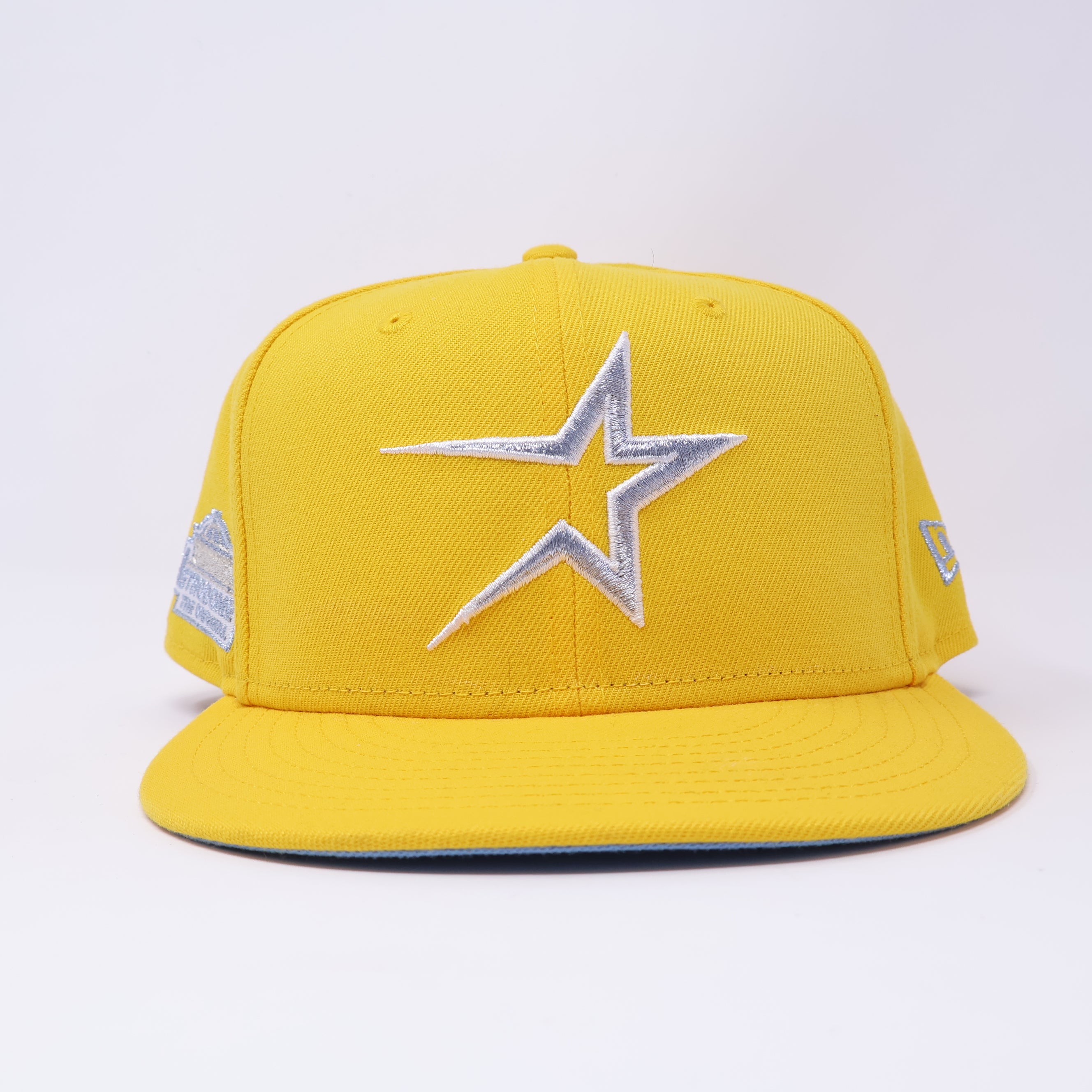 USED 5/8 Yellow Houston Astros Astrodome 59fifty New Era Fitted Hat Cap