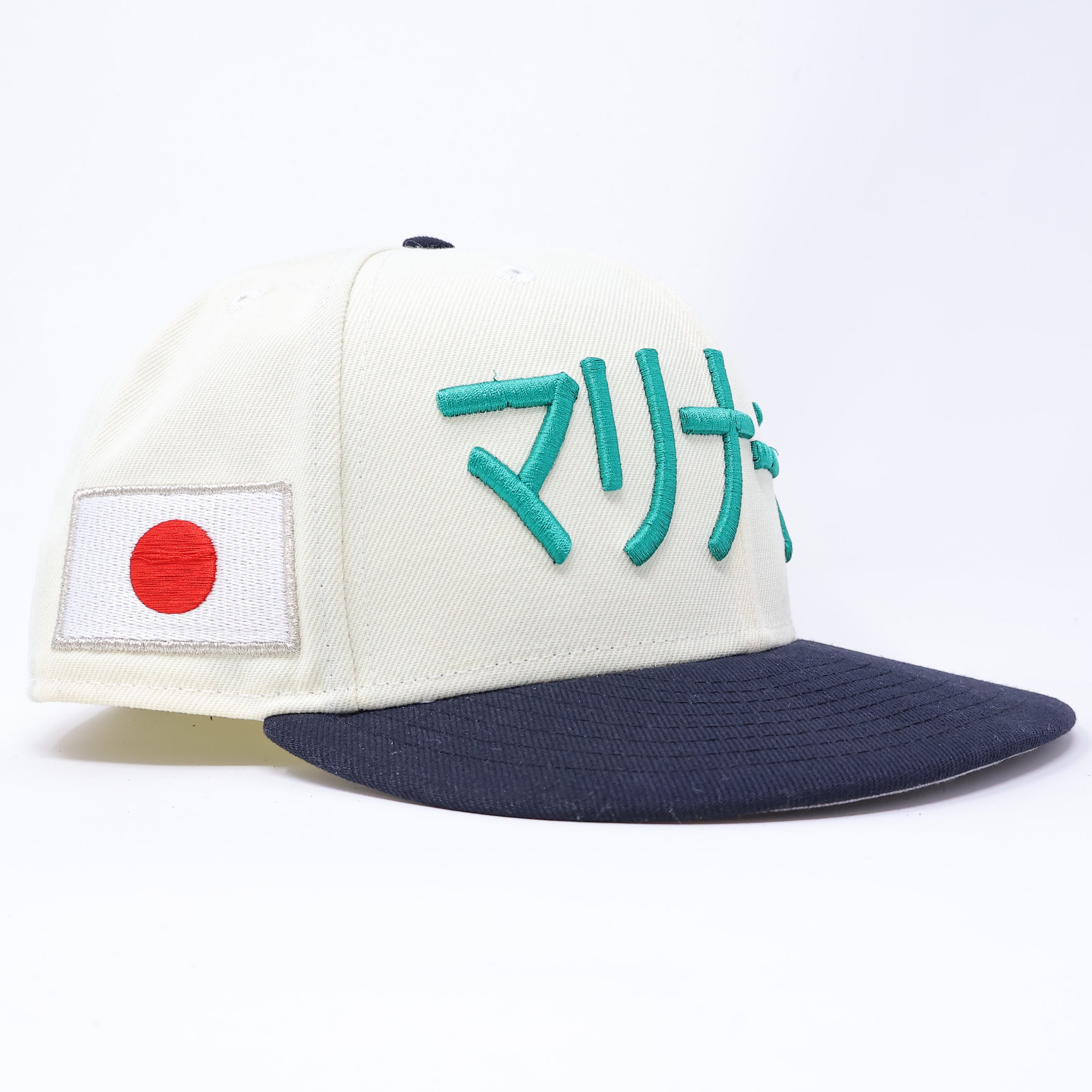 USED 5/8 Chrome Seattle Mariners Japanese Flag 59fifty New Era Fitted Hat Cap