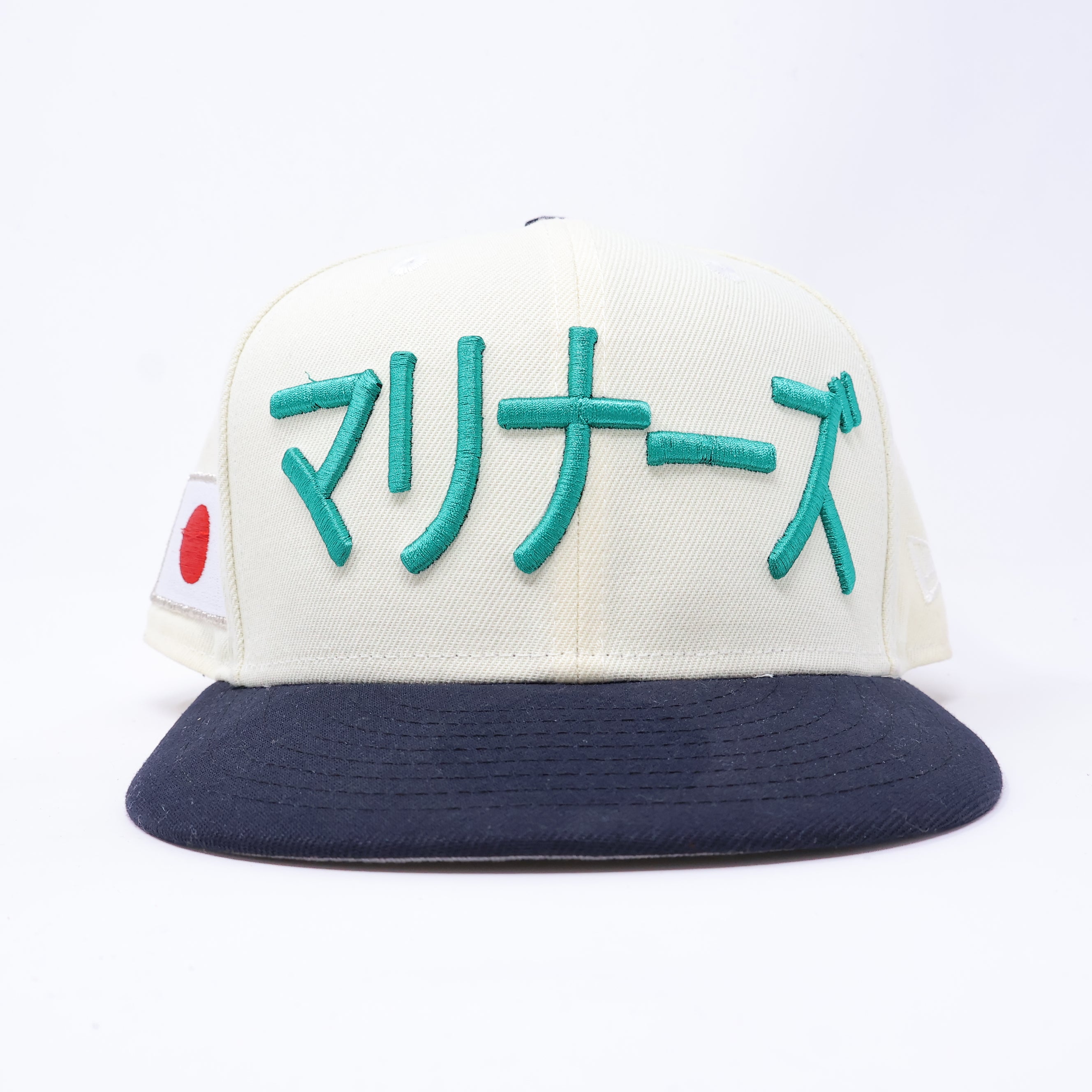USED 5/8 Chrome Seattle Mariners Japanese Flag 59fifty New Era Fitted Hat Cap