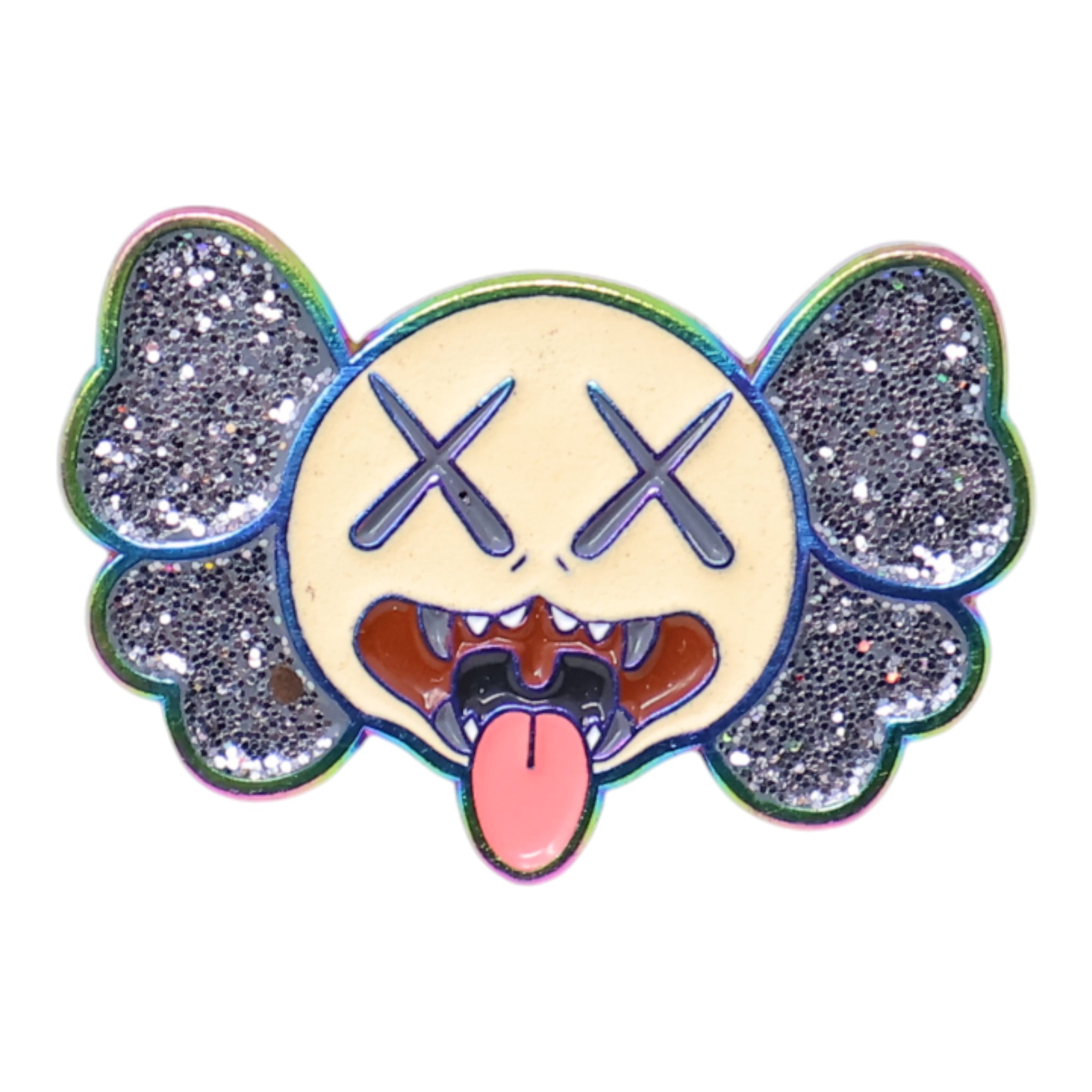 Kaws Silver Glitter / Neutral Plating Graphic Pin