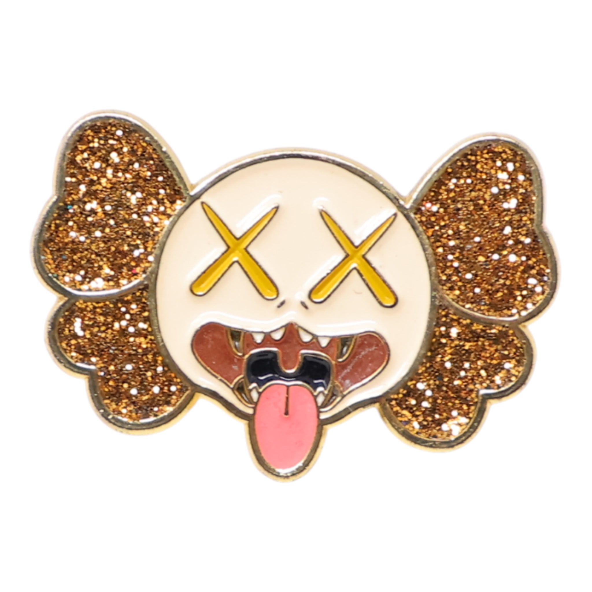 Kaws Gold Glitter / Neutral Plating Graphic Pin