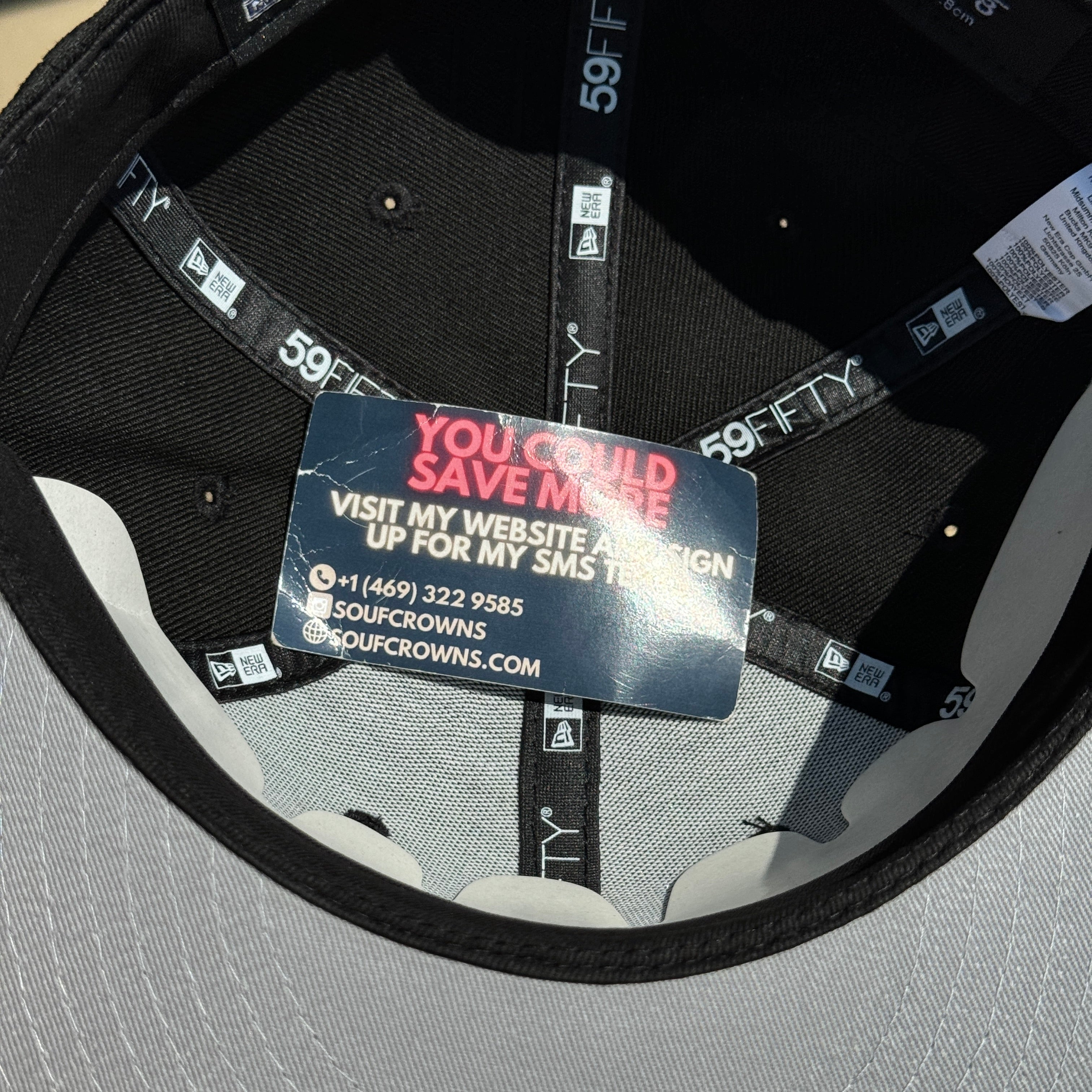 NEW 7 Black Rochester Red Wings R Logo Minor League 59fifty New Era Fitted Hat Cap