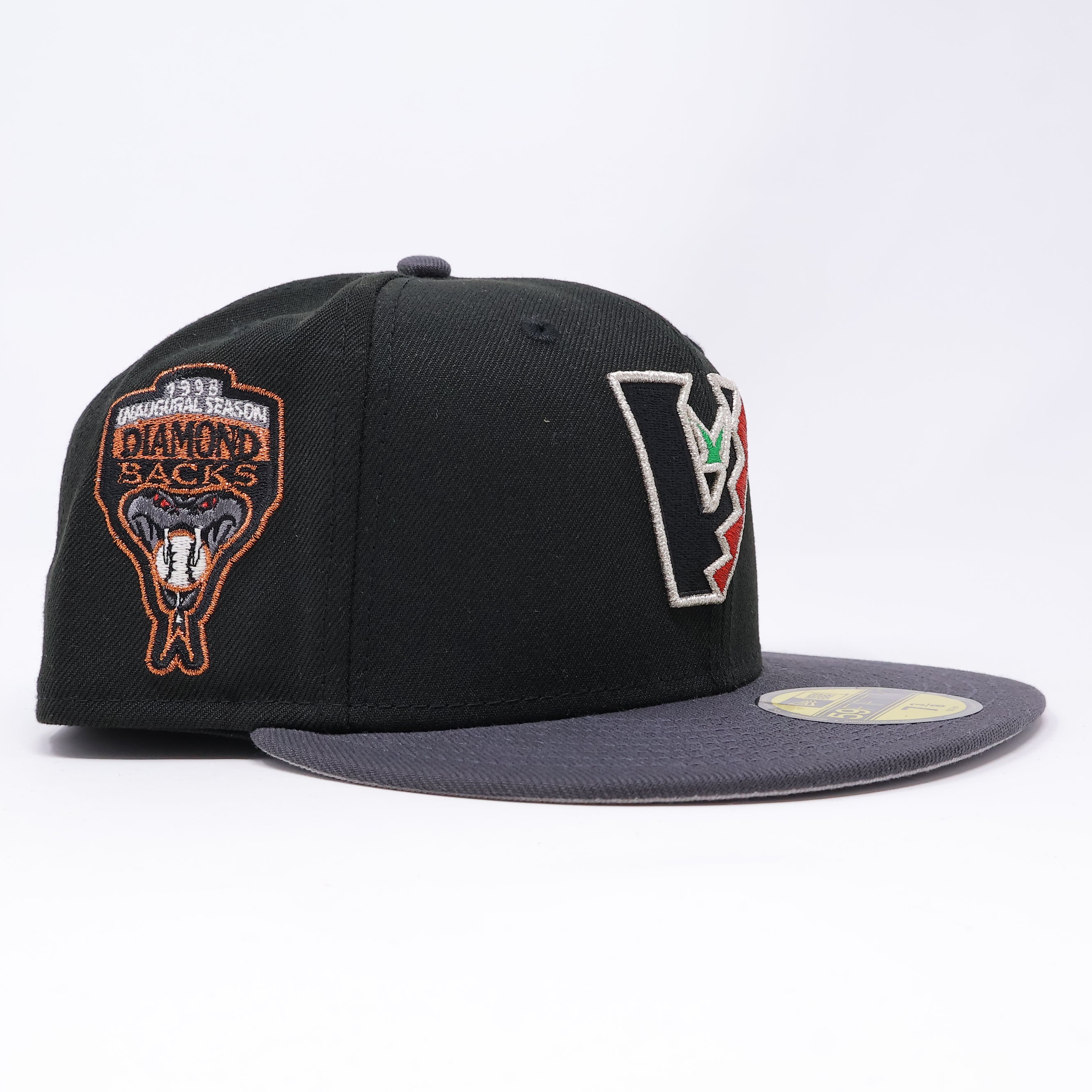 NWT 3/8 Black Arizona Diamondbacks 1998 Inaugural 59fifty New Era Fitted Hat Cap