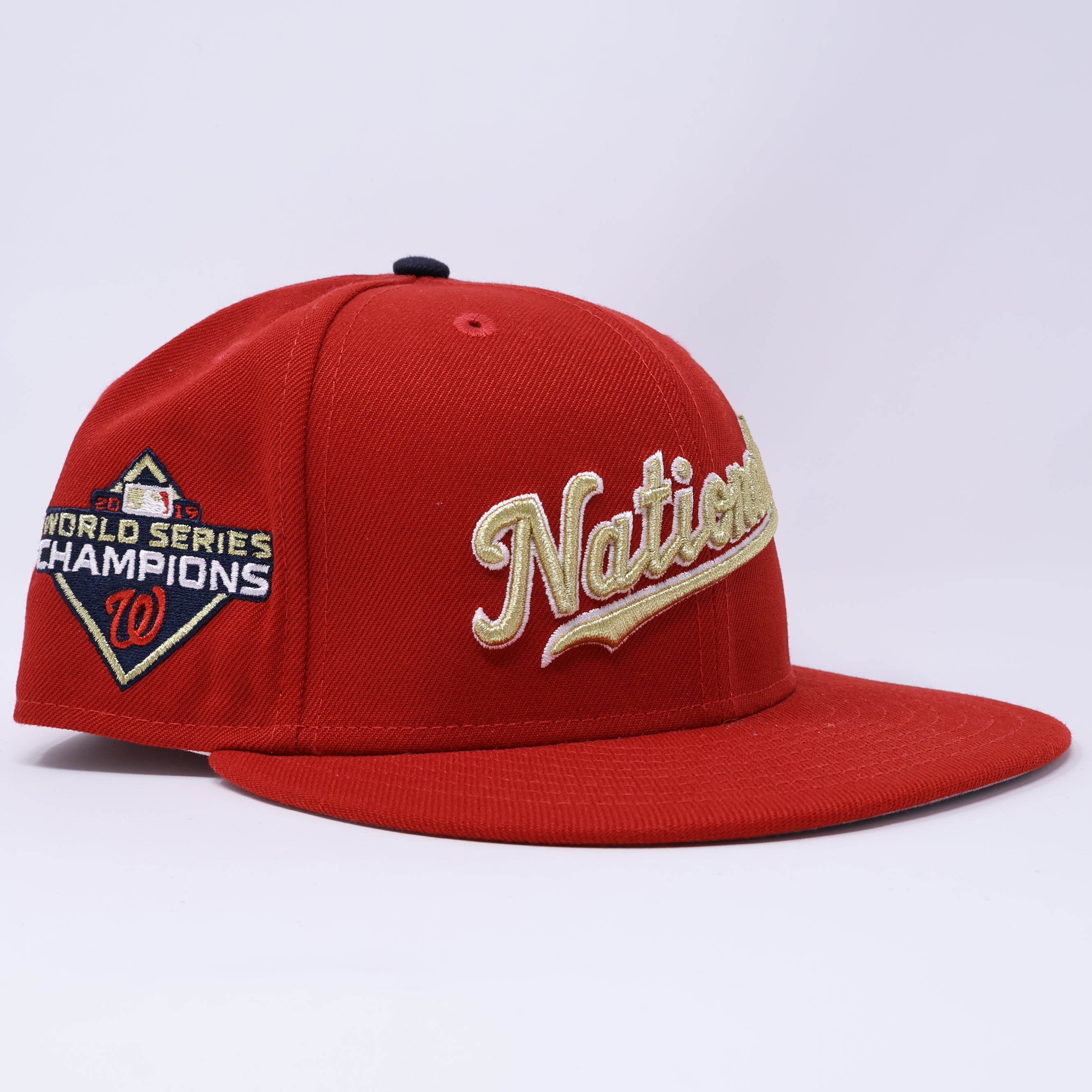 USED 1/8 Red Washington Nationals 2019 World Series 59fifty New Era Fitted Hat Cap
