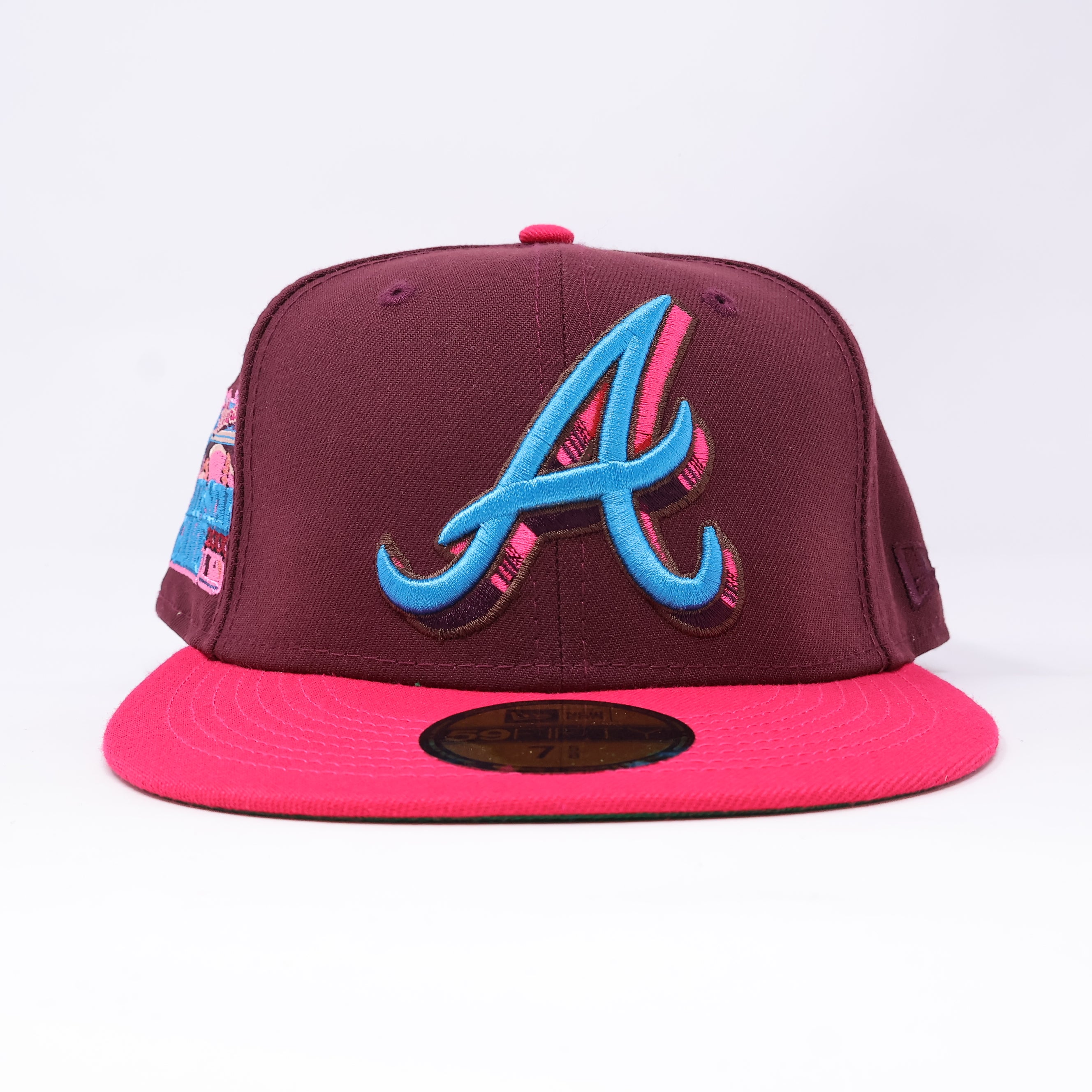 NWT 5/8 Maroon Atlanta Braves 2000 All-Star Game 59fifty New Era Fitted Hat Cap