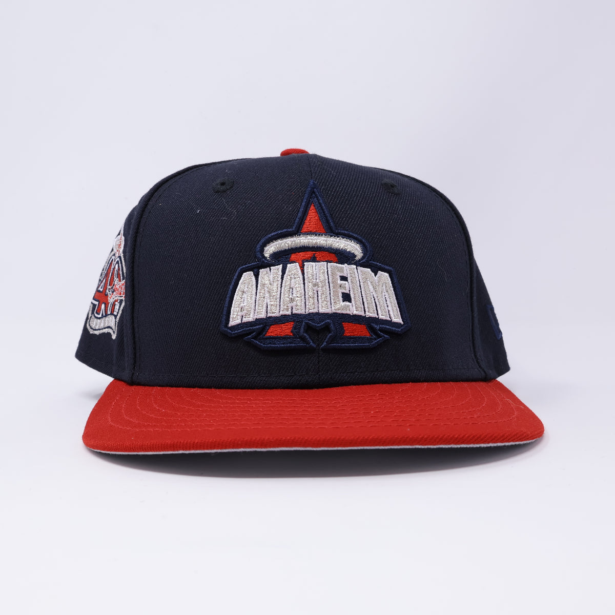 USED 1/8 Navy Los Angeles Angels 40th Anniversary 59fifty New Era Fitted Hat Cap