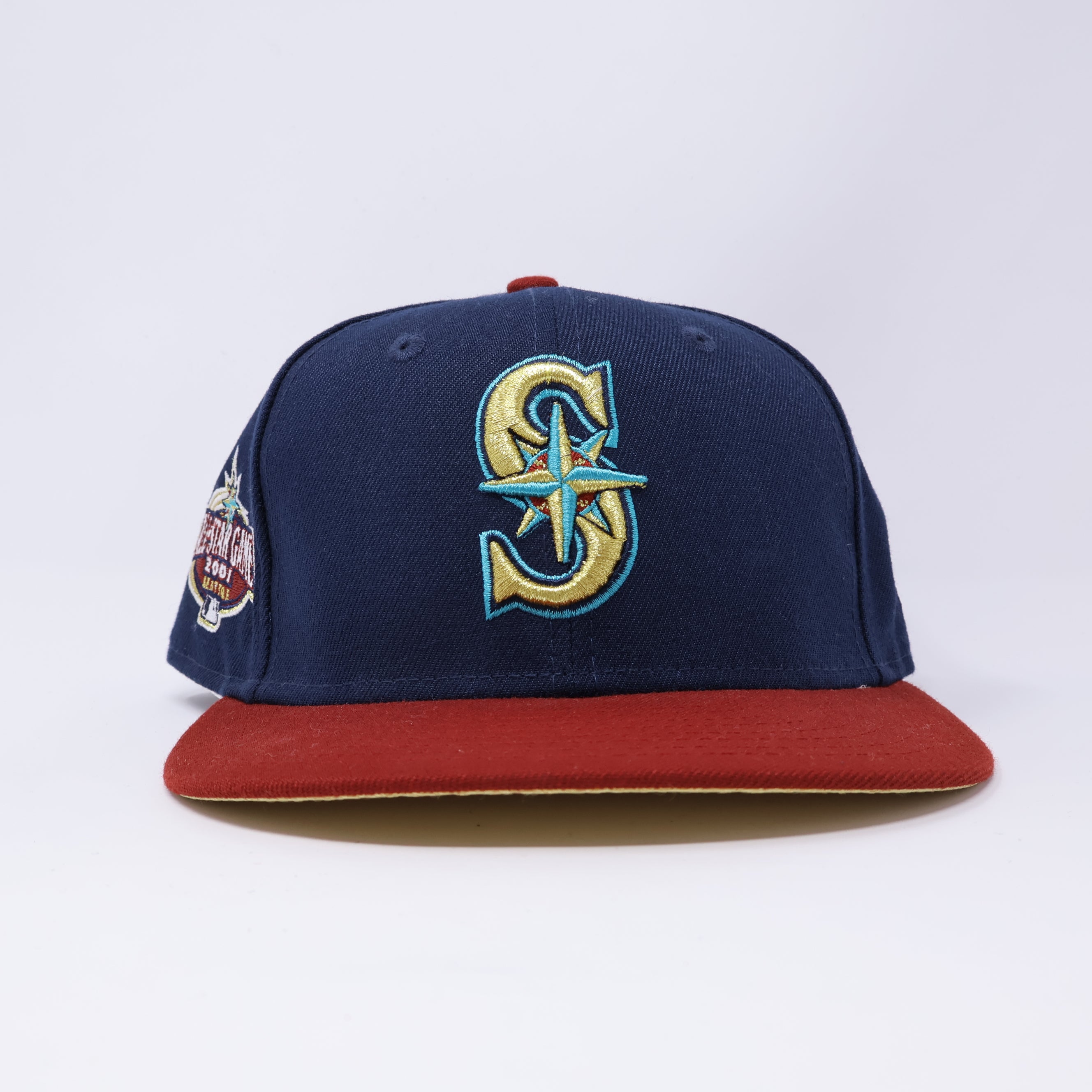 USED 1/8 Navy Seattle Mariners 2001 All Star Game 59fifty New Era Fitted Hat Cap