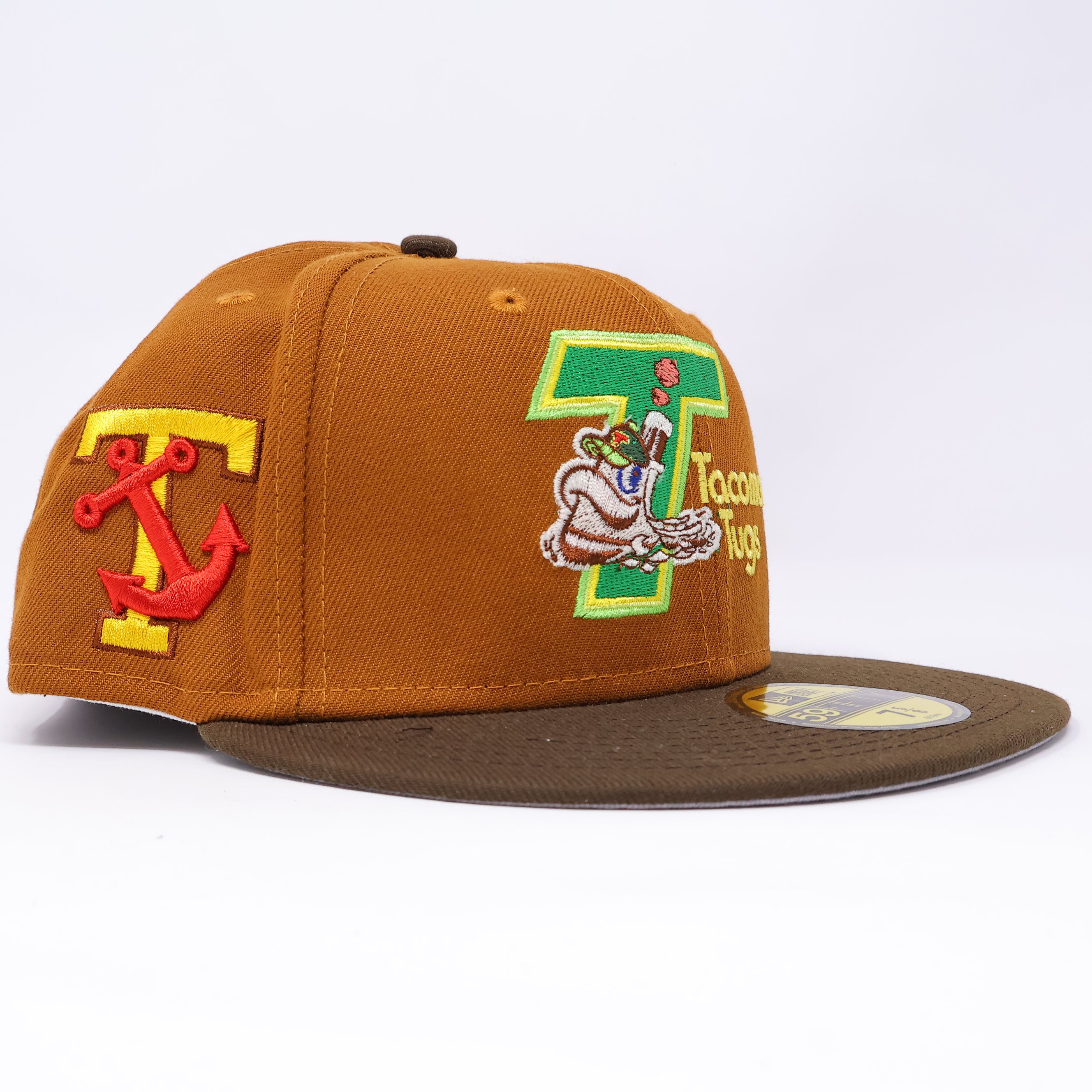 NWT 5/8 Brown Tacoma Tugs 59fifty New Era Fitted Hat Cap