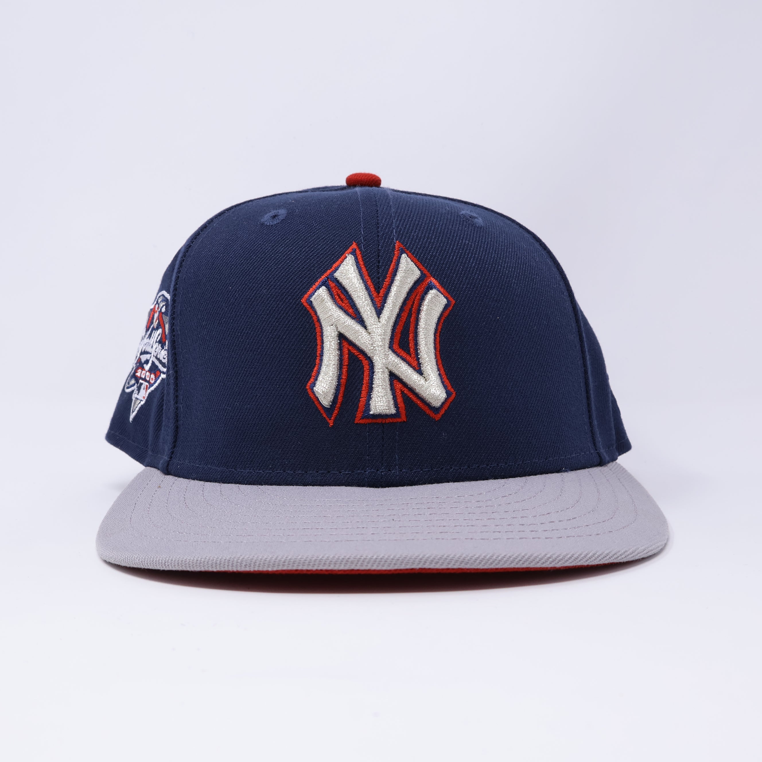 USED 1/8 Navy New York Yankees 2000 World Series 59fifty New Era Fitted Hat Cap