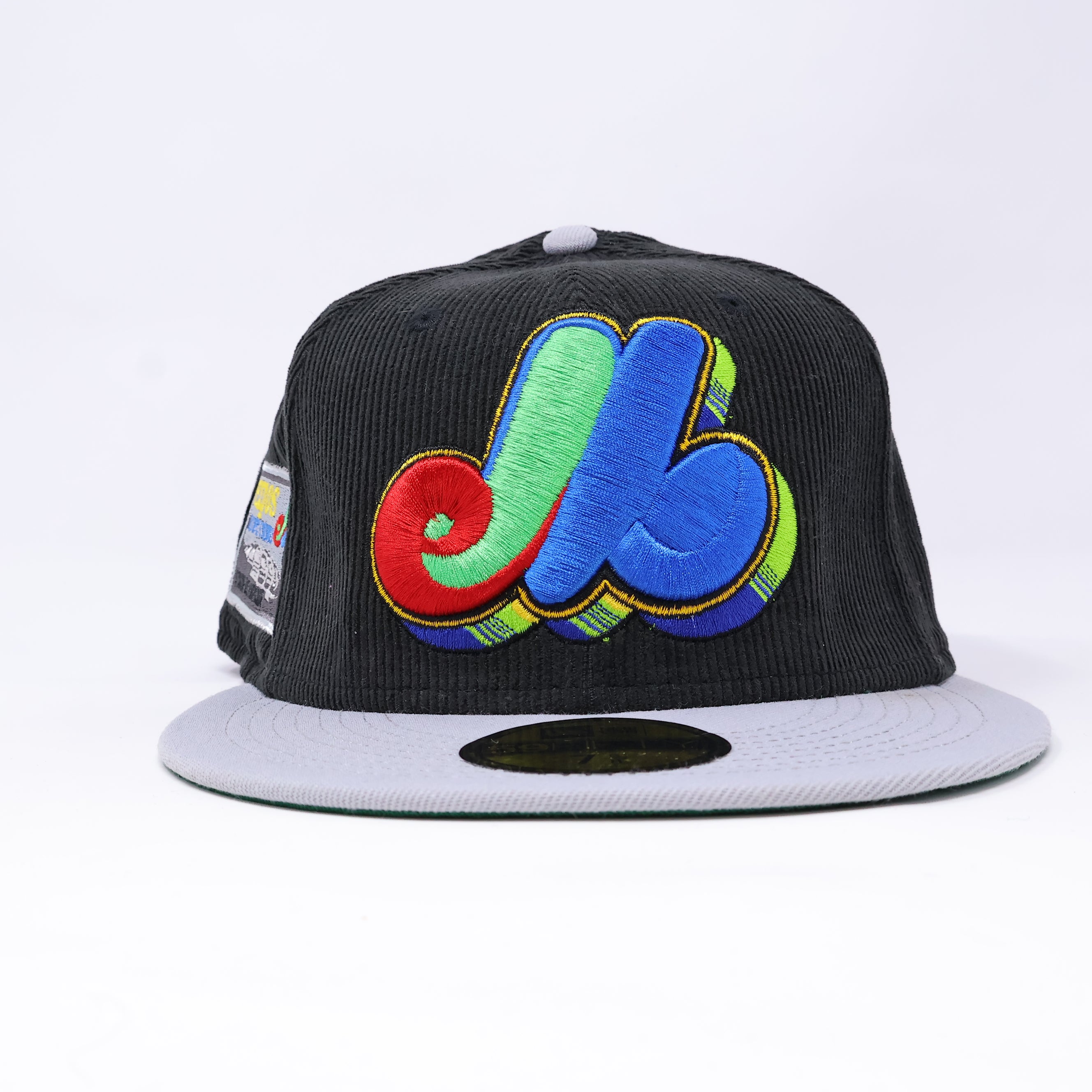 NWT 5/8 Black Montreal Expos Olympic Stadium 59fifty New Era Fitted Hat Cap