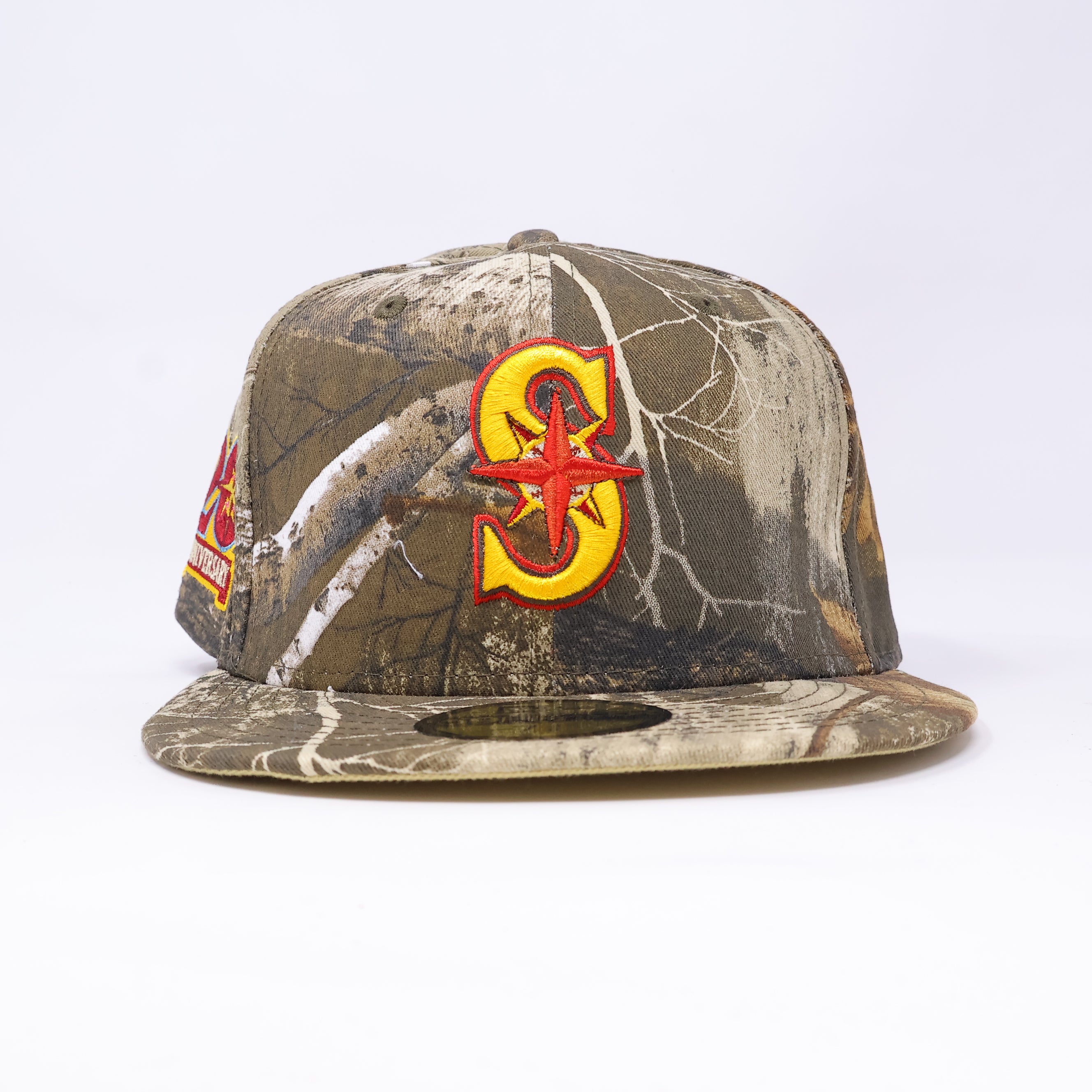 NWT 3/8 Realtree Seattle Mariners 20th Anniversary 59fifty New Era Fitted Hat Cap