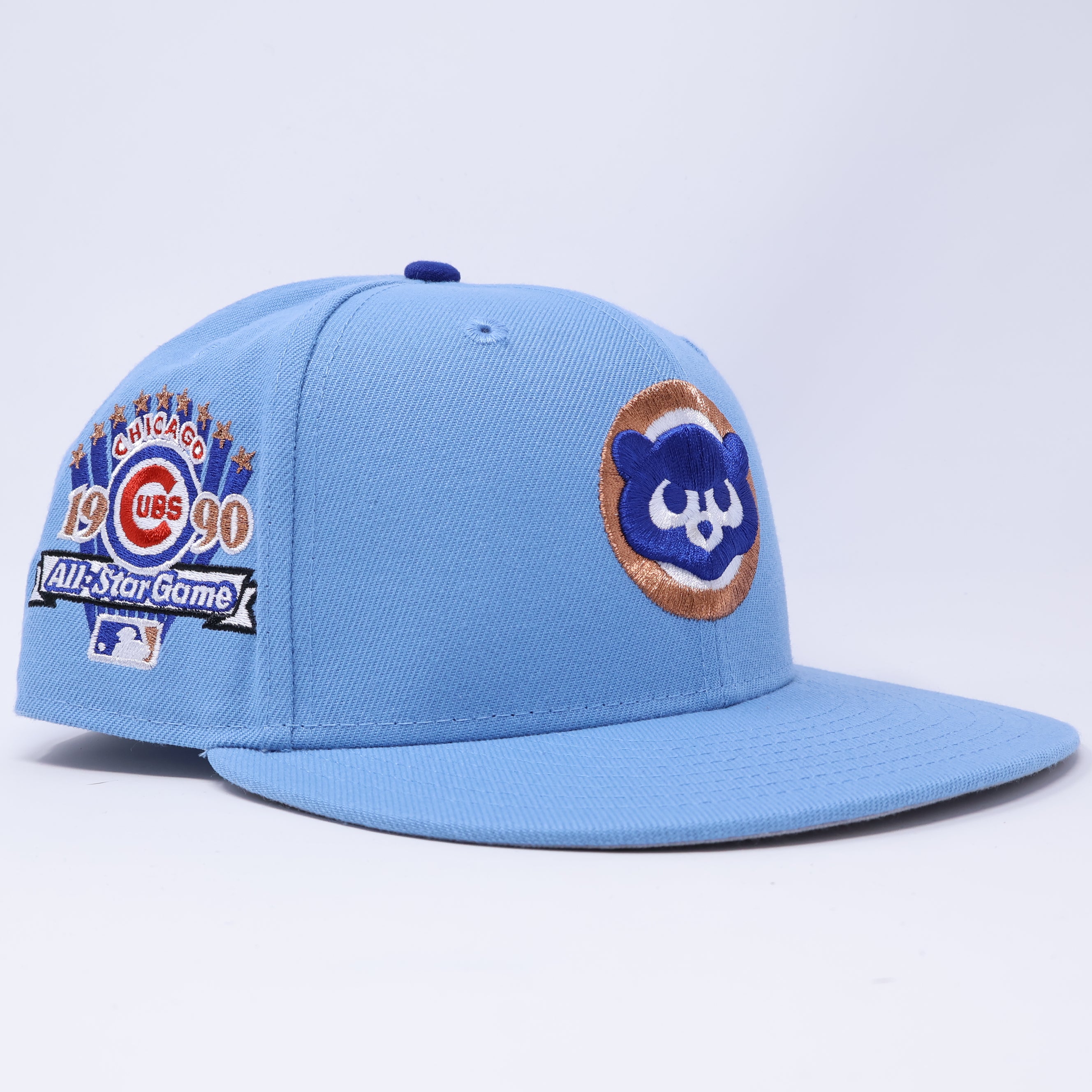 USED 1/8 Blue Chicago Cubs 1990 All Star Game 59fifty New Era Fitted Hat Cap