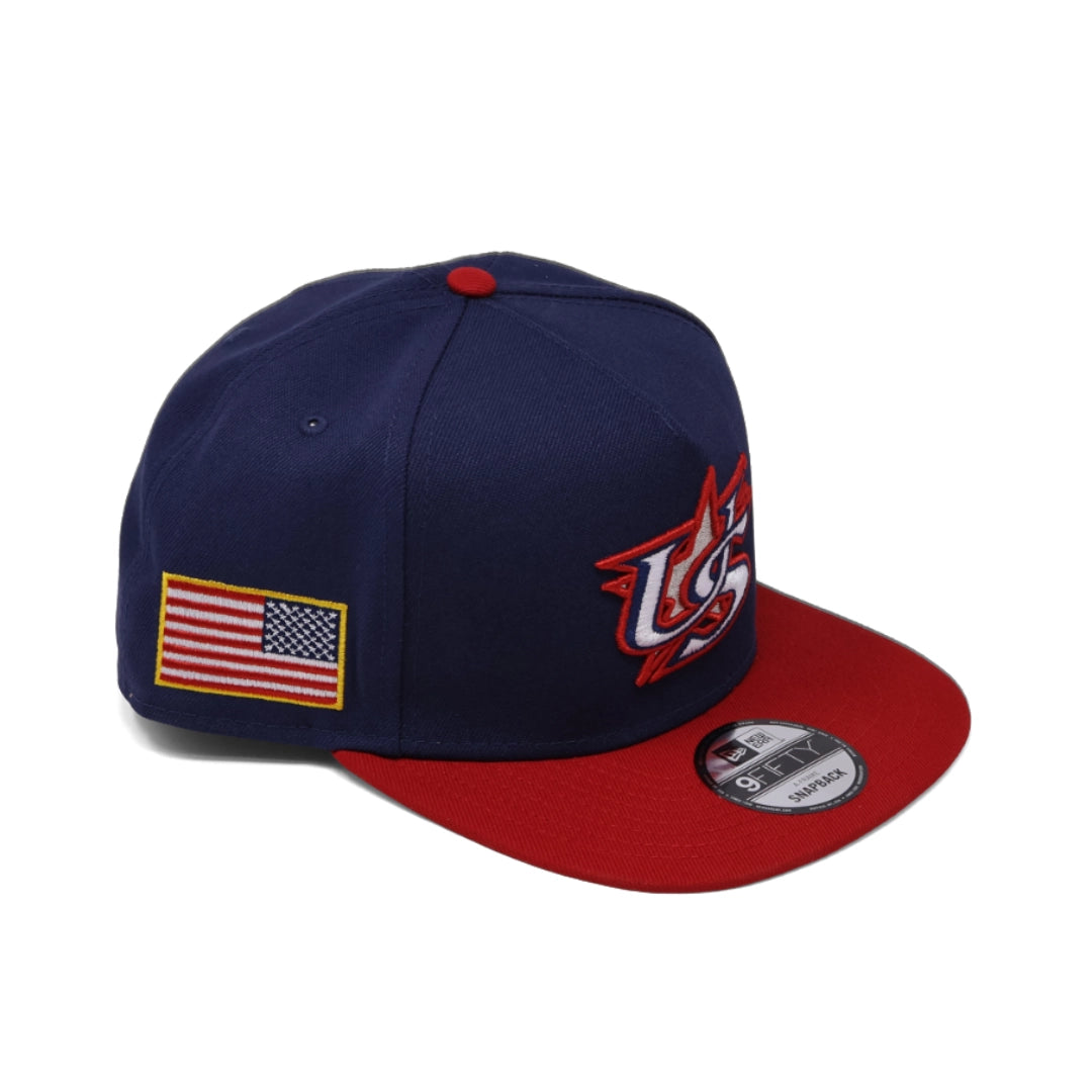 NWT Navy World Baseball Classic Team USA 9Fifty A-Frame New Era Adjustable Snapback Hat 5 Panel
