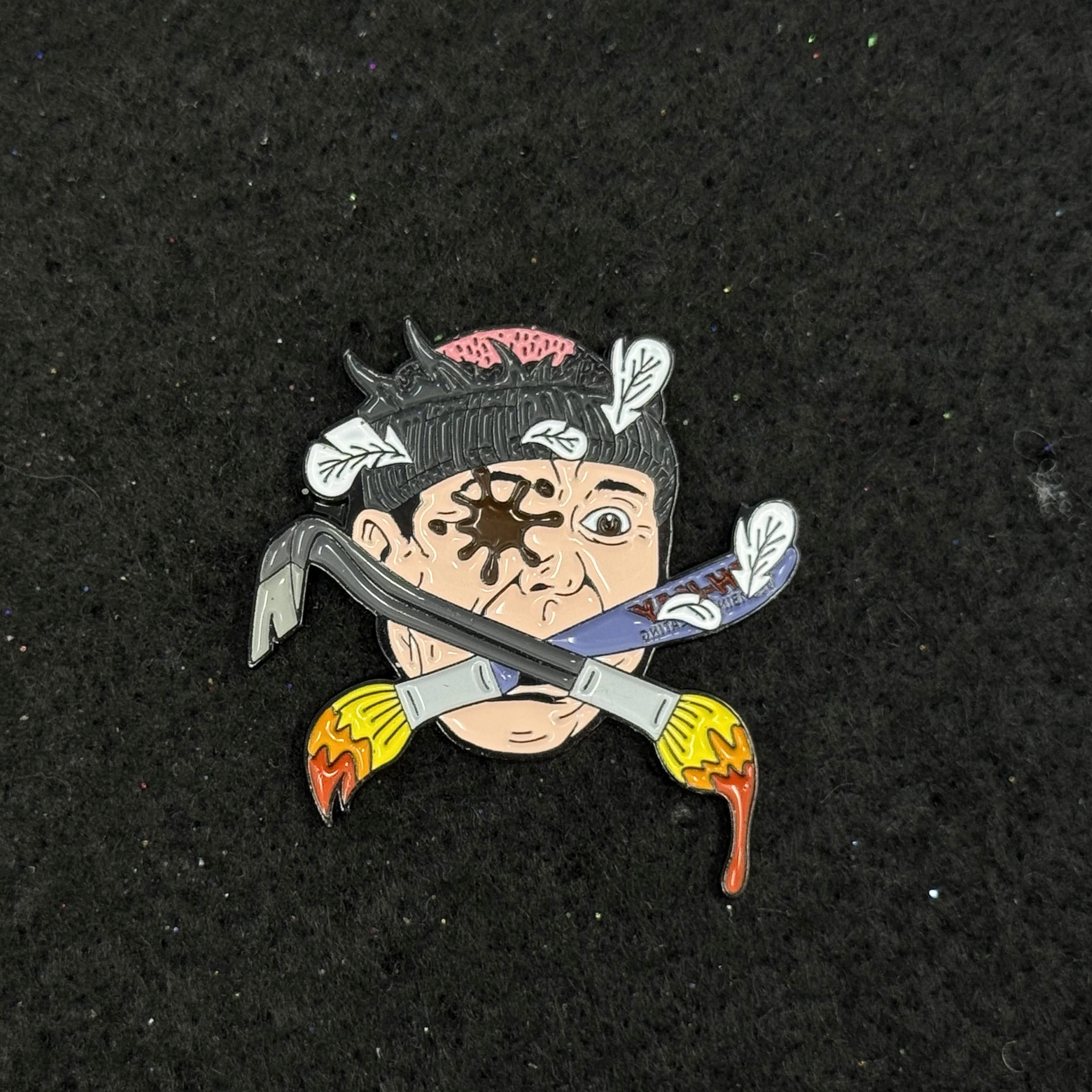 Wet Bandits Bundle Paint Brushes Graphic Pin