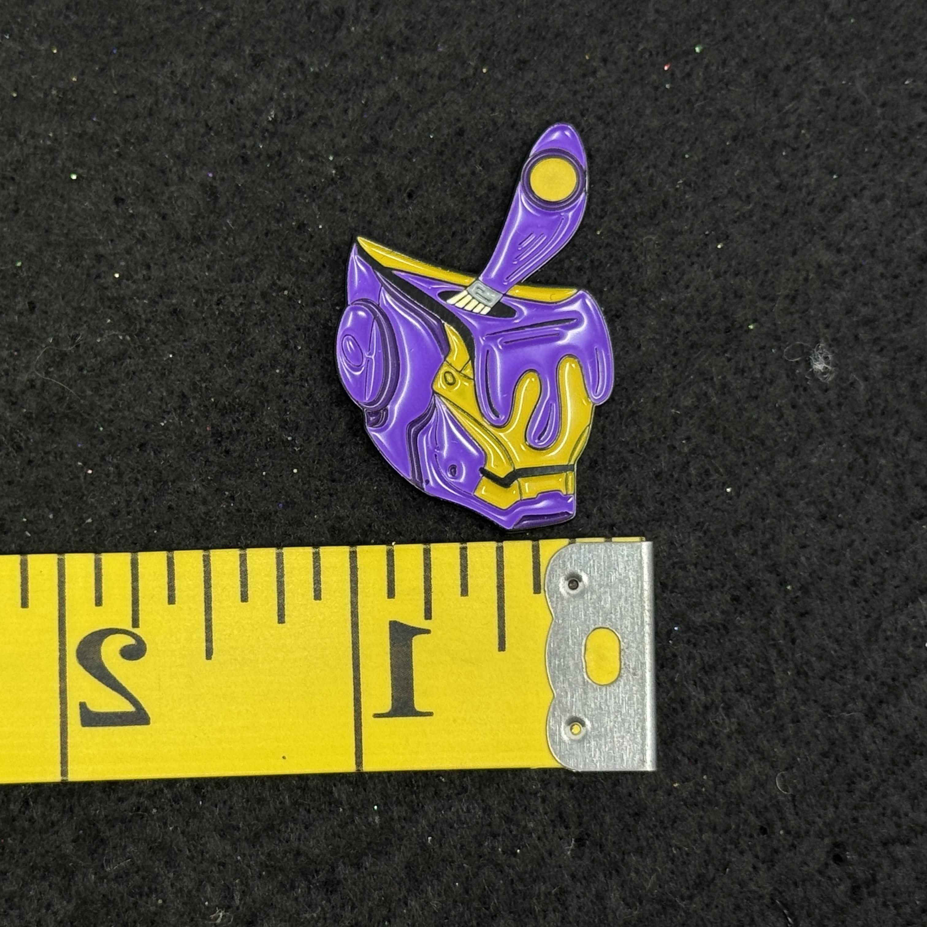 Purple Ironman Paint Bucket Graphic Pin