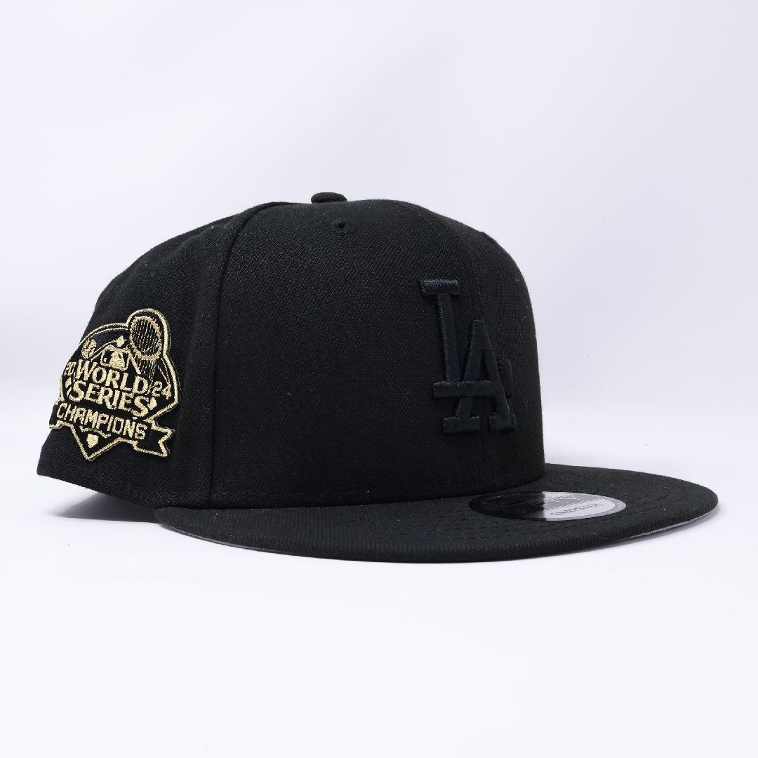 NWT Black Los Angeles Dodgers 2024 World Series Champs 9Fifty New Era Adjustable Snapback Hat