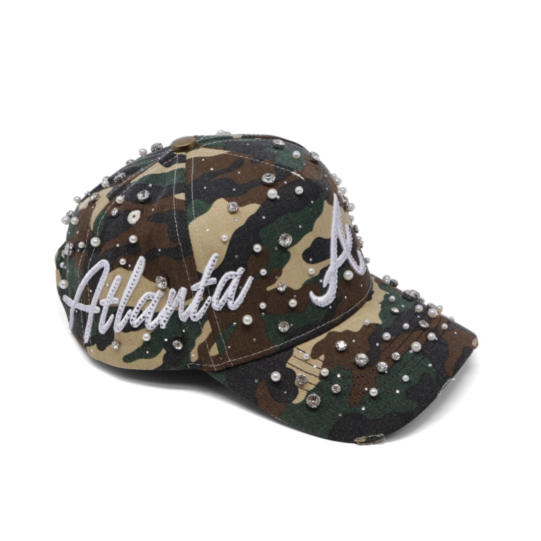 Camo Pearl Studded Atlanta Braves 5 Panel Make The Hype