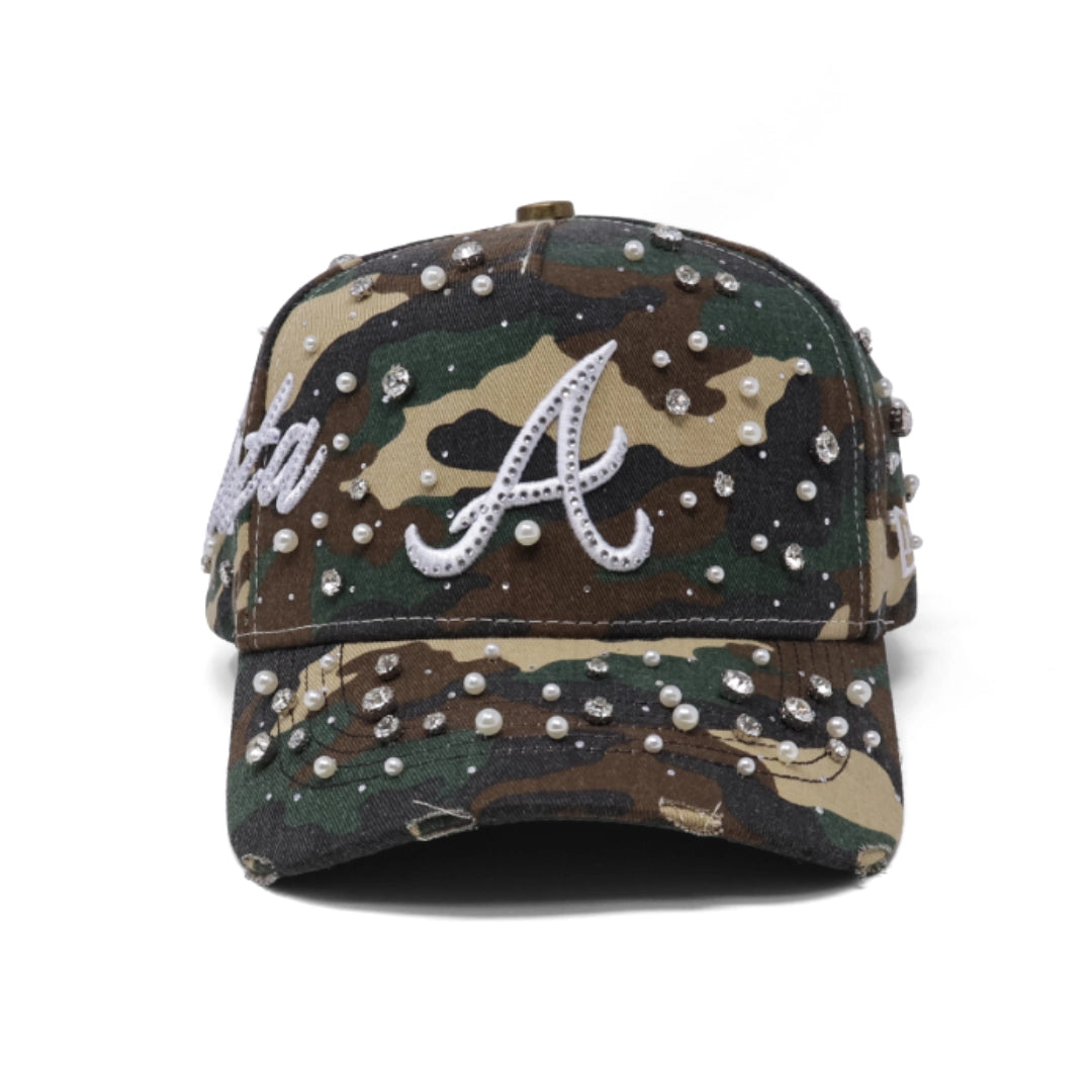 Camo Pearl Studded Atlanta Braves 5 Panel Make The Hype