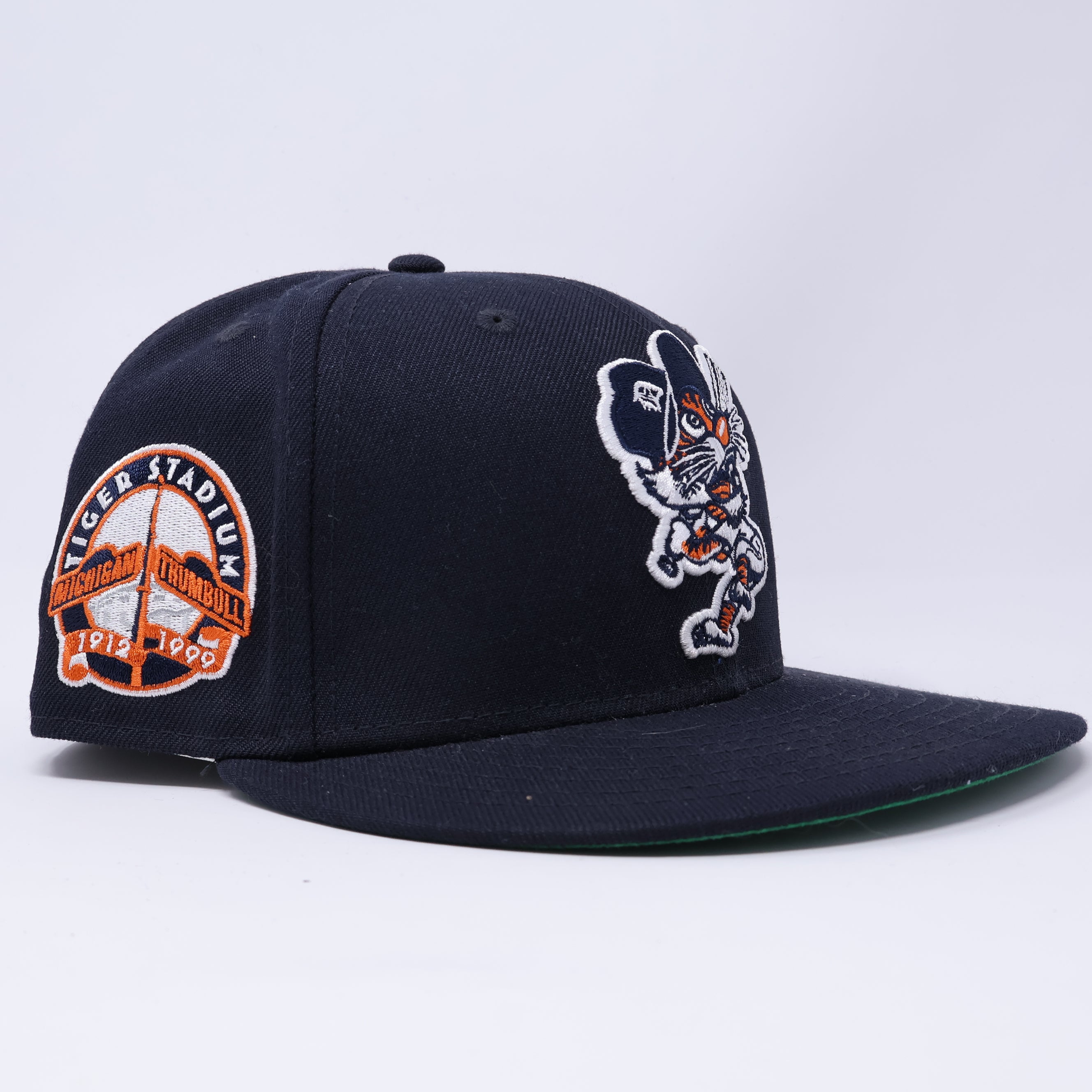 USED 7 Navy Detroit Tigers Michigan Trumbull 59fifty New Era Fitted Hat Cap