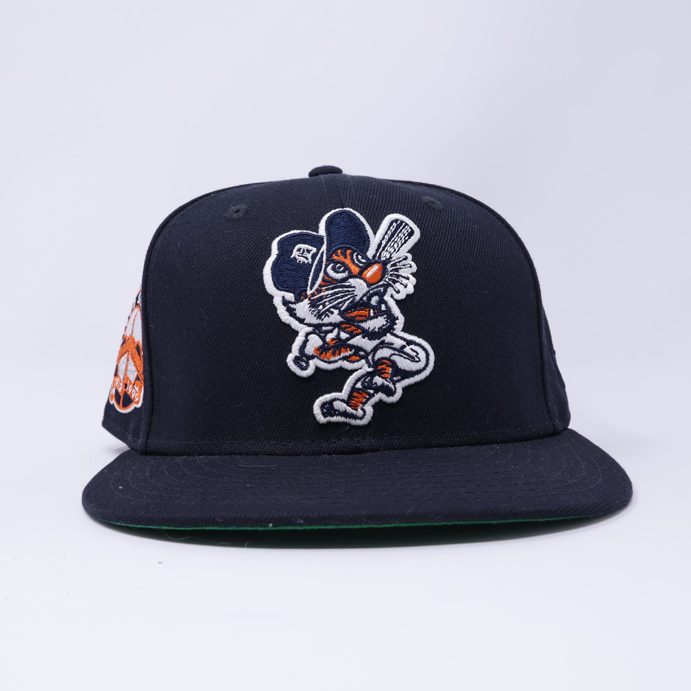 USED 7 Navy Detroit Tigers Michigan Trumbull 59fifty New Era Fitted Hat Cap