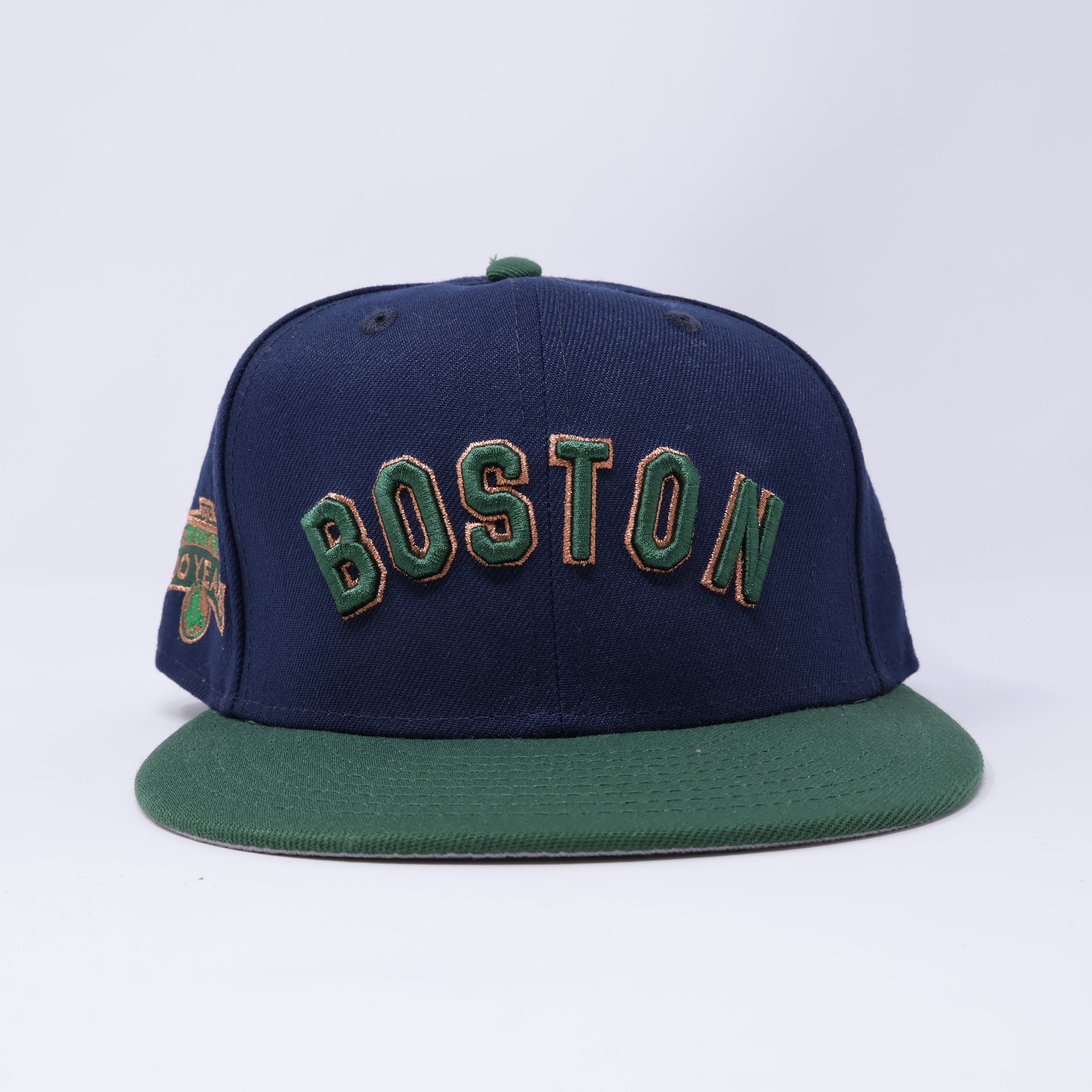 USED 1/8 Navy Boston Red Sox 100 Years 59fifty New Era Fitted Hat Cap